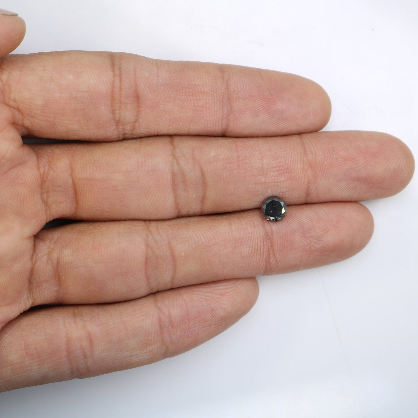 0.82 CT Round Salt and Pepper Galaxy Diamond | Natural Loose Diamond for Custom Gold Rings and Fine Jewelry