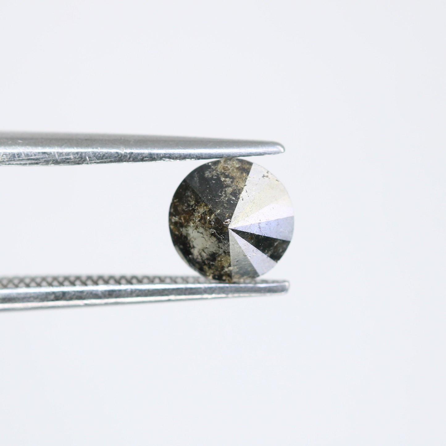 0.76 CT Round Brilliant Cut Salt and Pepper Black Diamond | Loose Natural Diamond for Earrings, Pendants, Necklaces | Wholesale Pricing