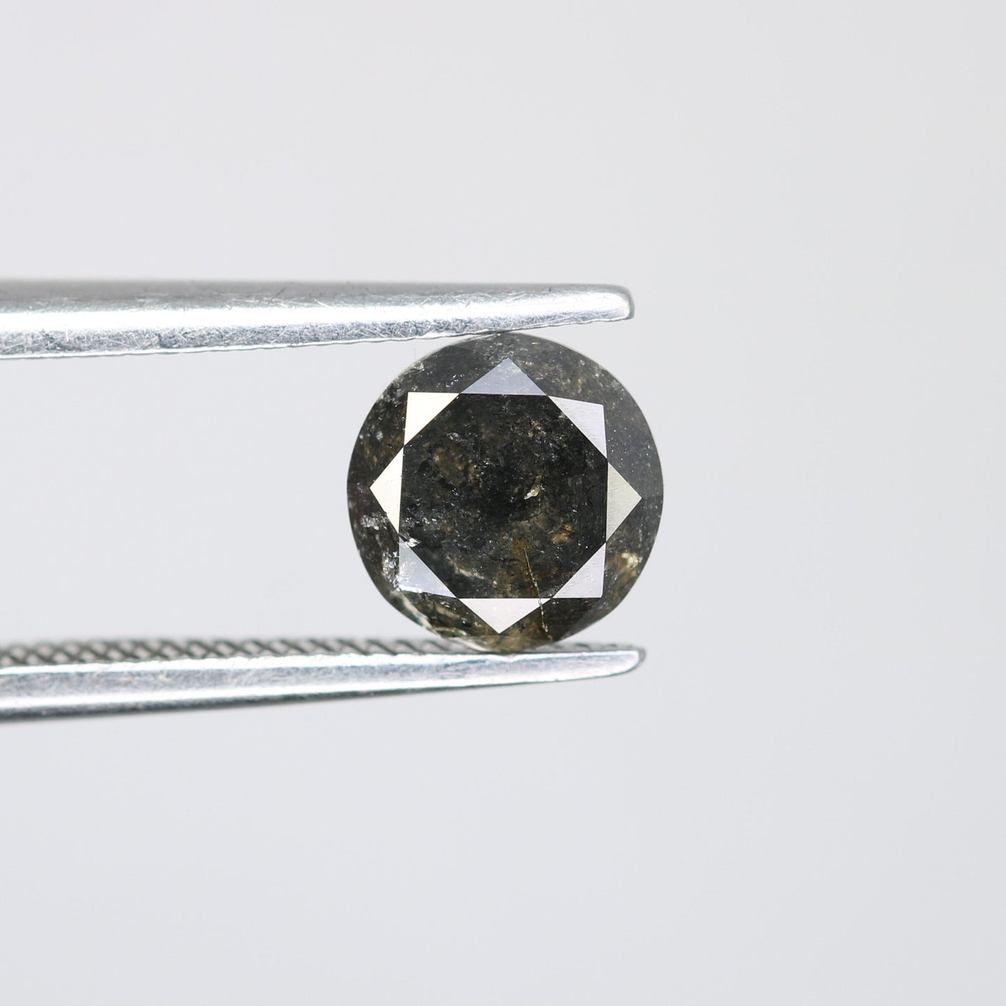 0.82 CT Round Salt and Pepper Galaxy Diamond | Natural Loose Diamond for Custom Gold Rings and Fine Jewelry