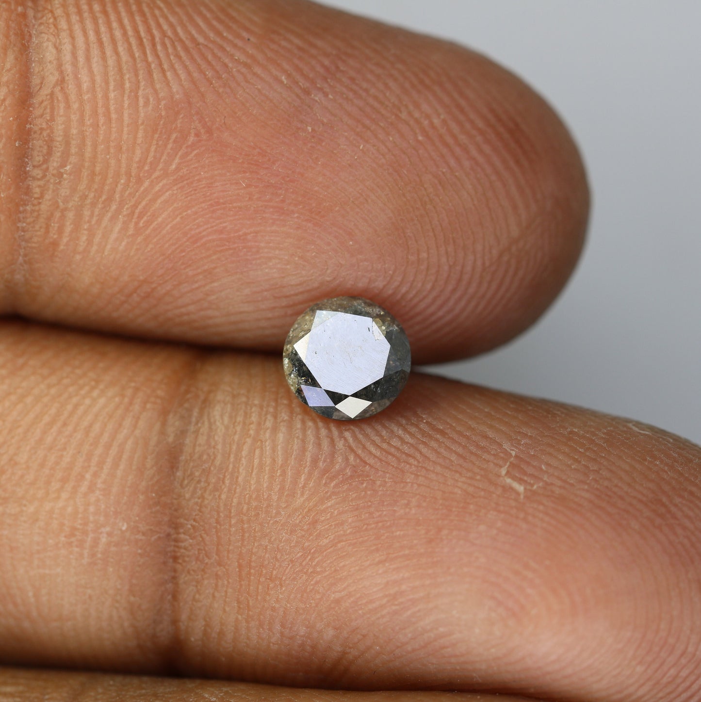 0.77 CT Round Brilliant Cut Galaxy Diamond | Natural Salt and Pepper Black Diamond for Rings, Earrings, Necklaces | Wholesale Pricing