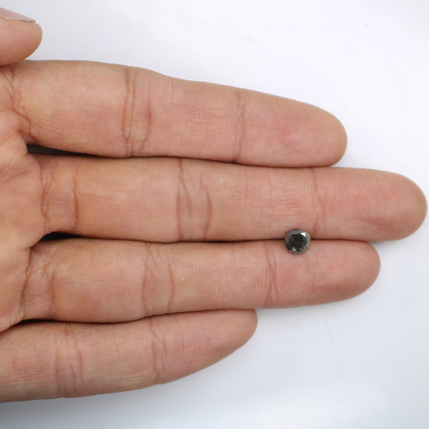 0.77 CT Round Brilliant Cut Galaxy Diamond | Natural Salt and Pepper Black Diamond for Rings, Earrings, Necklaces | Wholesale Pricing