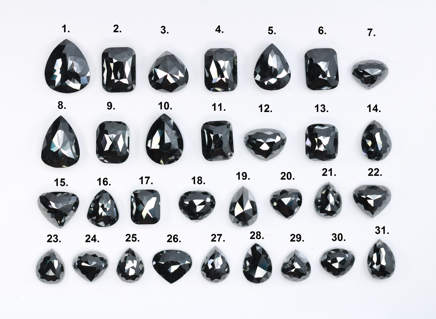 Antique Mixed Shape Black Diamonds | Natural Loose Salt and Pepper Diamonds | Unique Gems for Sale | Perfect Gift for Jewelry Lovers