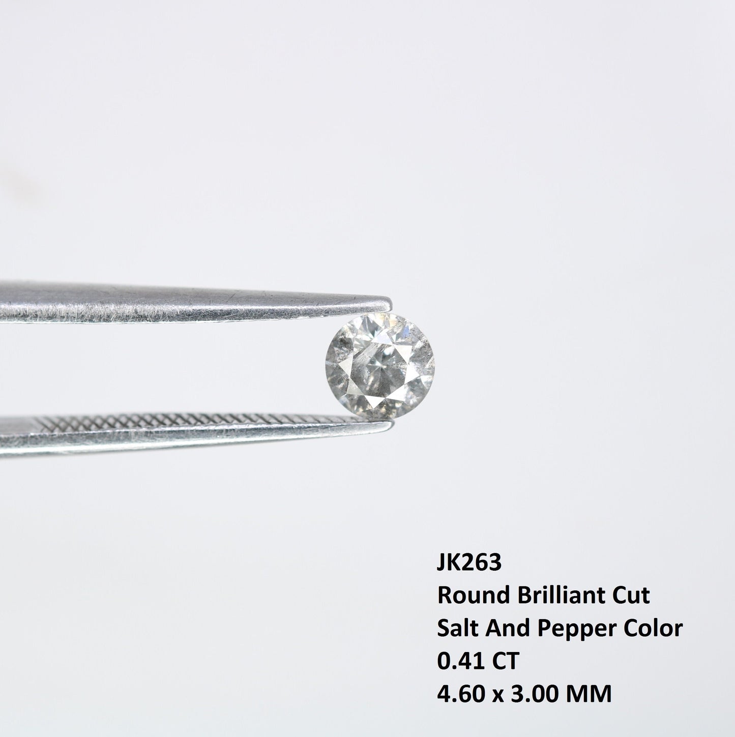 0.41 CT Salt and Pepper Diamond | Perfect for Engagement Rings and Custom Gold Jewelry