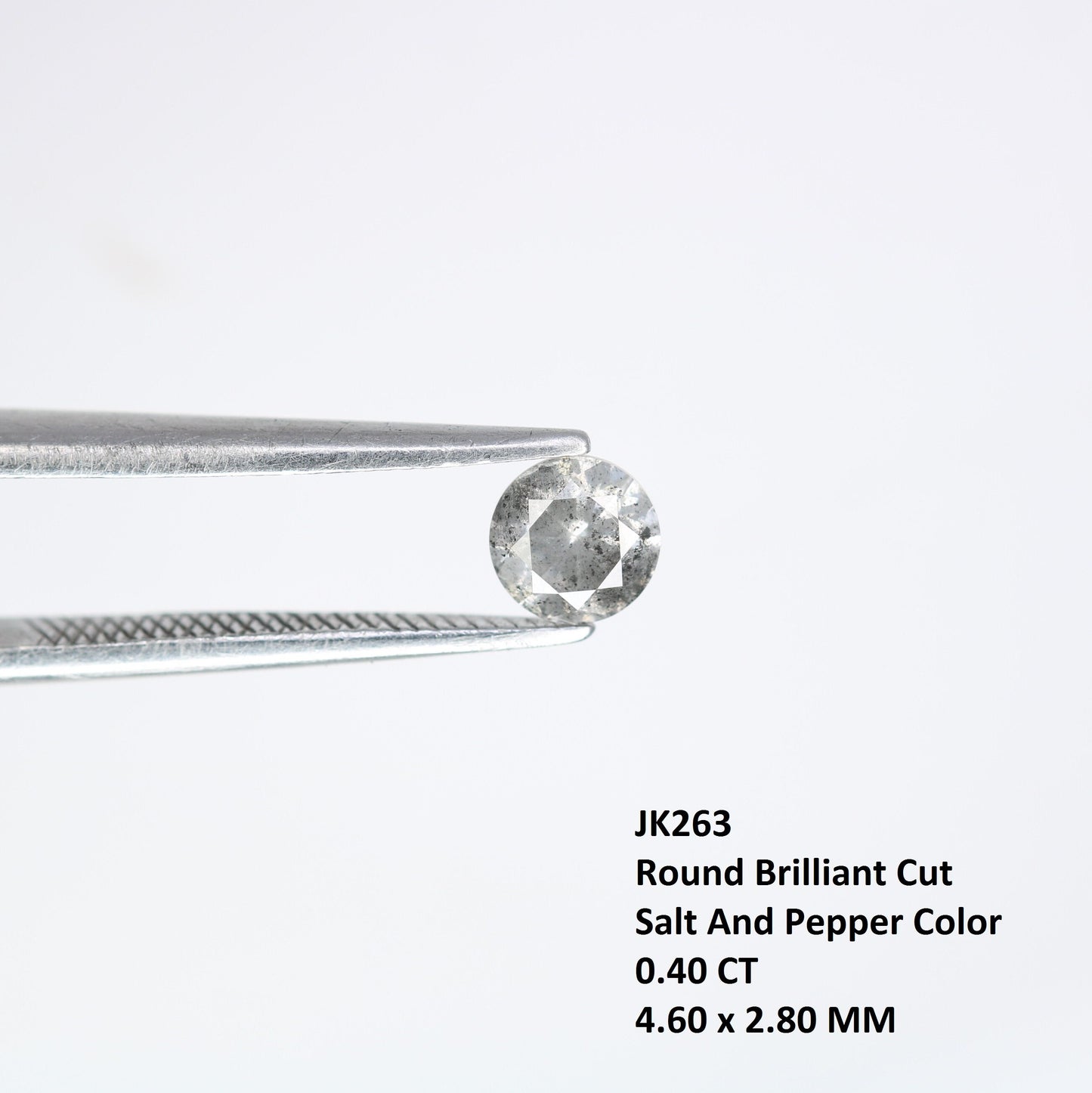 0.40 CT Brilliant Cut Salt and Pepper Diamond | Ideal for Engagement Rings and Custom Gold Jewelry