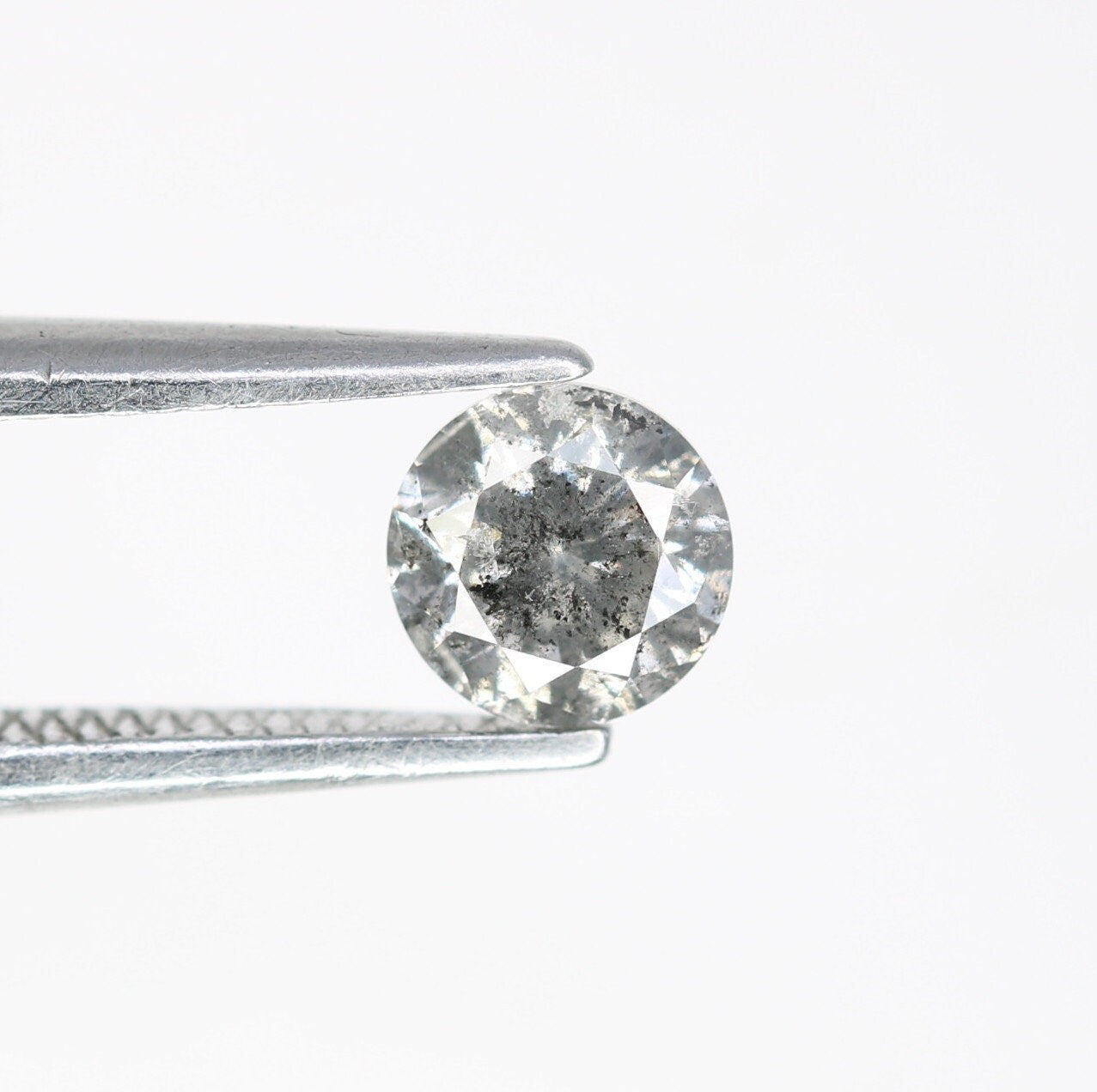 0.45 CT Loose Salt and Pepper Diamond | Brilliant Cut Natural Stone for Custom Gold Rings and Fine Jewelry