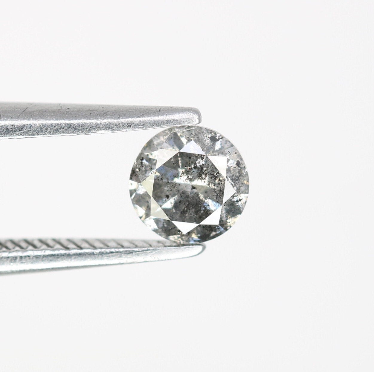 0.40 CT Brilliant Cut Salt and Pepper Diamond | Loose Natural Diamond for Custom Gold Rings and Fine Jewelry