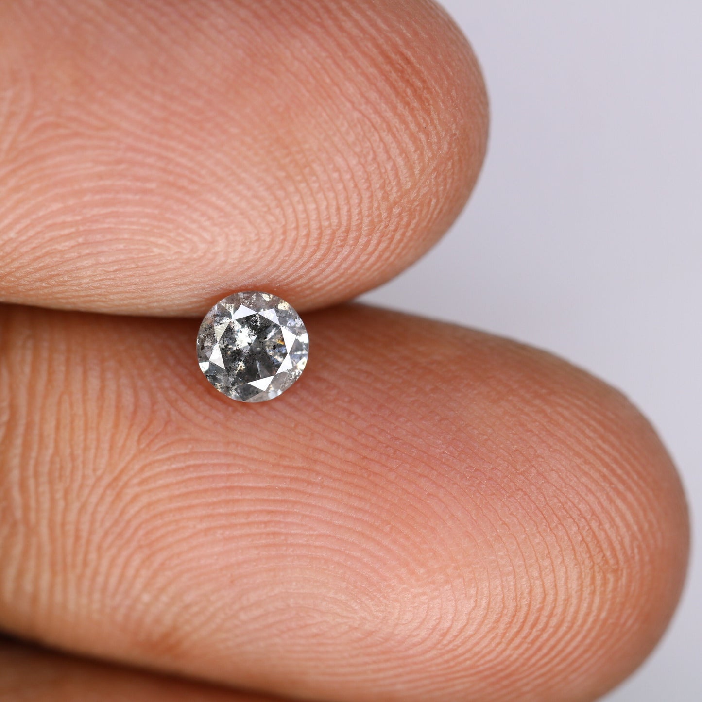 0.40 CT Brilliant Cut Salt and Pepper Diamond | Loose Natural Diamond for Custom Gold Rings and Fine Jewelry