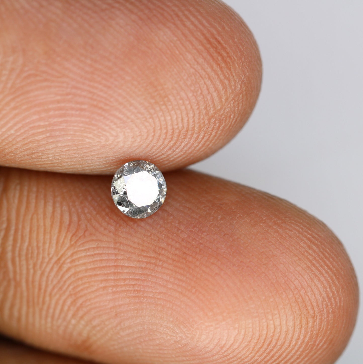 0.40 CT Brilliant Cut Salt and Pepper Diamond | Loose Natural Diamond for Custom Gold Rings and Fine Jewelry