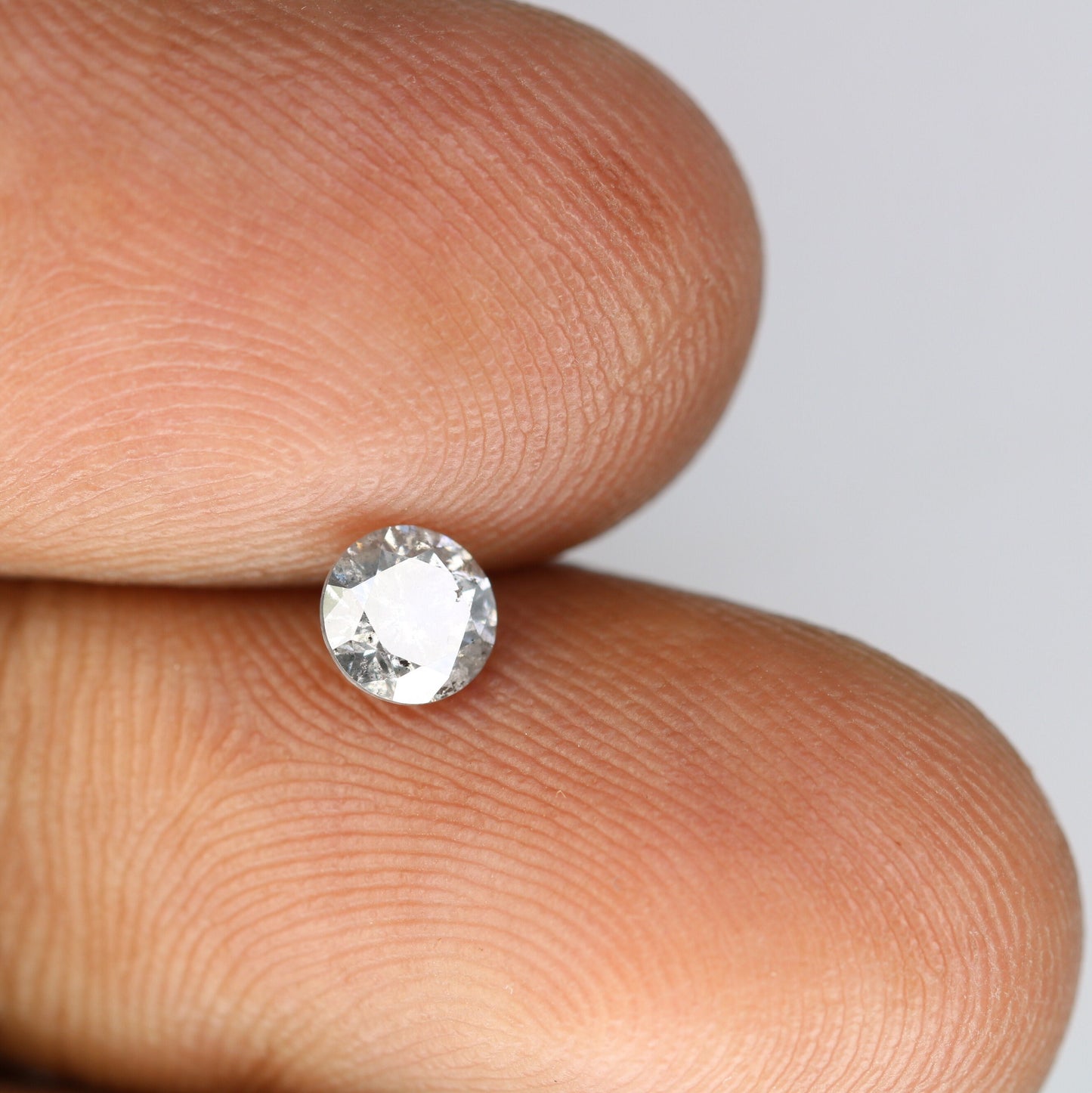 0.45 CT Loose Salt and Pepper Diamond | Brilliant Cut Natural Stone for Custom Gold Rings and Fine Jewelry