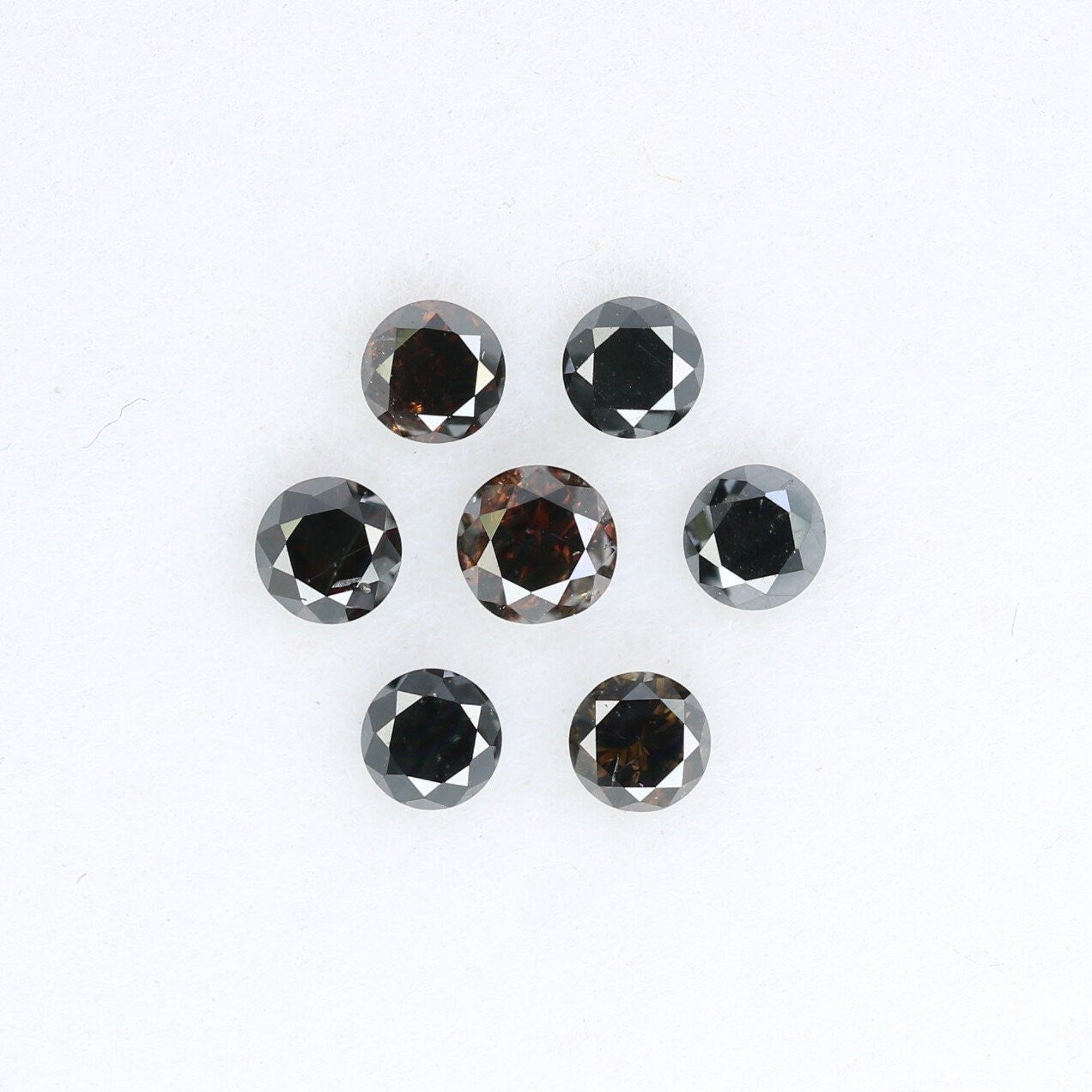 Natural Black Brilliant Cut Diamond | Loose Gemstone for Custom Gold Rings and Fine Jewelry