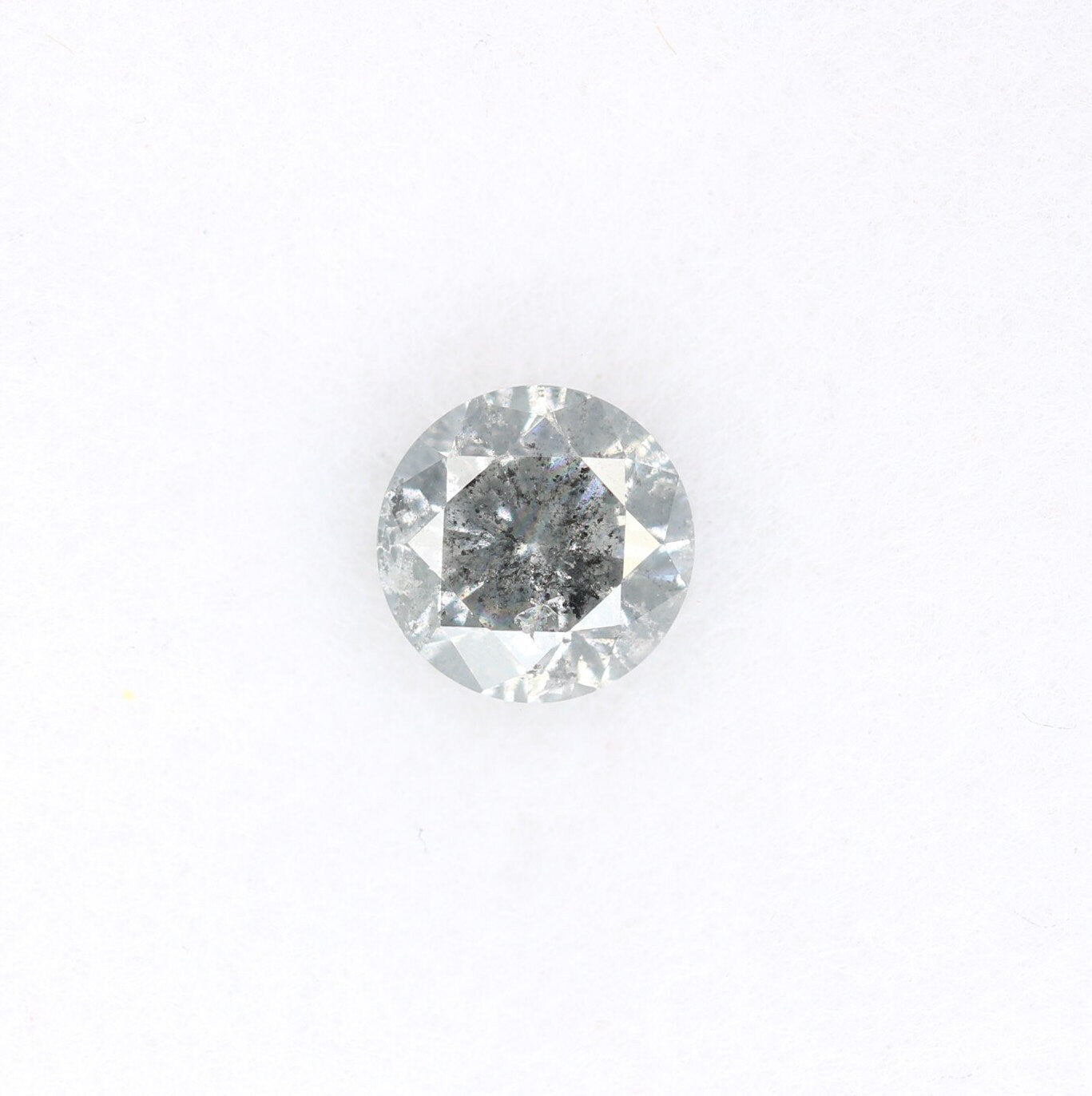 0.45 CT Loose Salt and Pepper Diamond | Brilliant Cut Natural Stone for Custom Gold Rings and Fine Jewelry