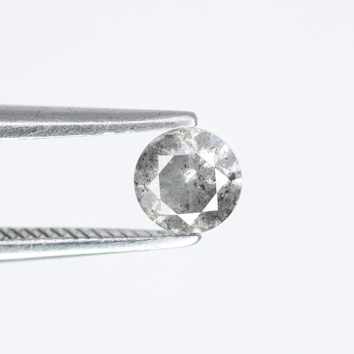 0.40 CT Brilliant Cut Salt and Pepper Diamond | Ideal for Engagement Rings and Custom Gold Jewelry
