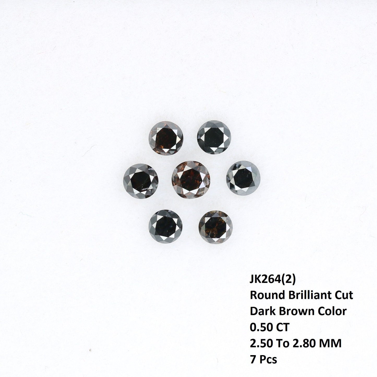 Natural Black Brilliant Cut Diamond | Loose Gemstone for Custom Gold Rings and Fine Jewelry