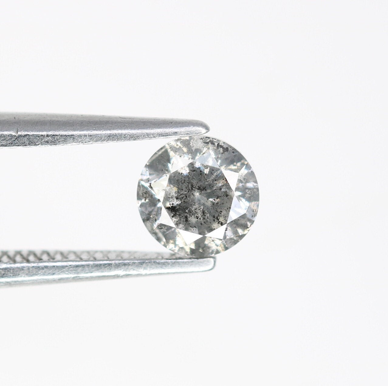0.45 CT Loose Salt and Pepper Diamond | Brilliant Cut Natural Stone for Custom Gold Rings and Fine Jewelry