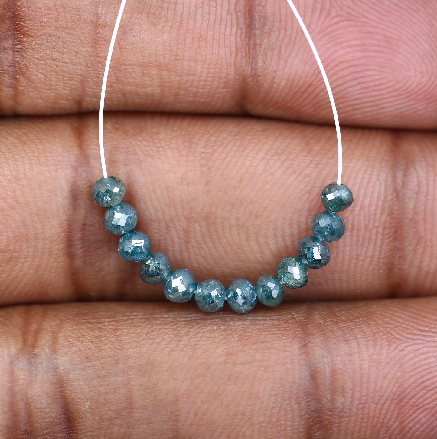 2.67 CT Natural Raw Rough Diamond Beads | Premium Faceted Gems for Bohemian Jewelry | Ideal for Custom Vintage Necklaces & DIY Crafting