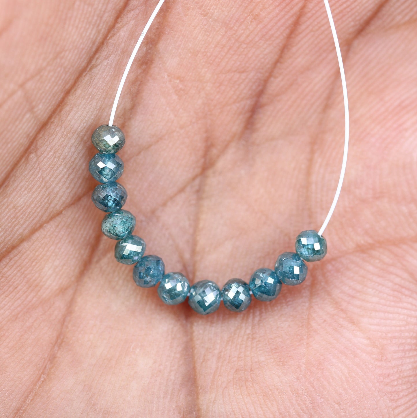 2.67 CT Natural Raw Rough Diamond Beads | Premium Faceted Gems for Bohemian Jewelry | Ideal for Custom Vintage Necklaces & DIY Crafting