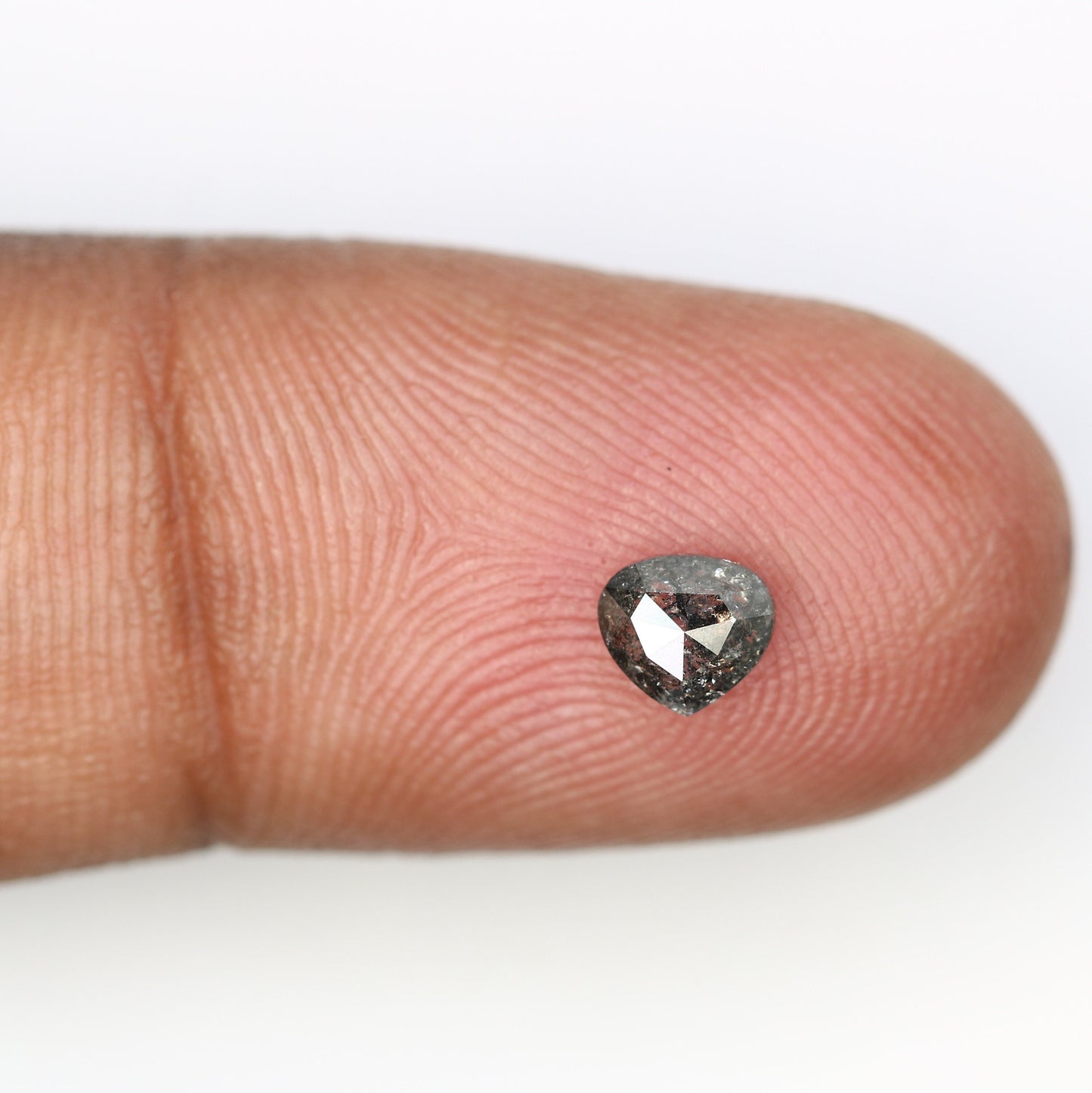 0.50 CT Heart Shaped Salt And Pepper Diamond For Anniversary GiftFor Gold Ring Diamonds