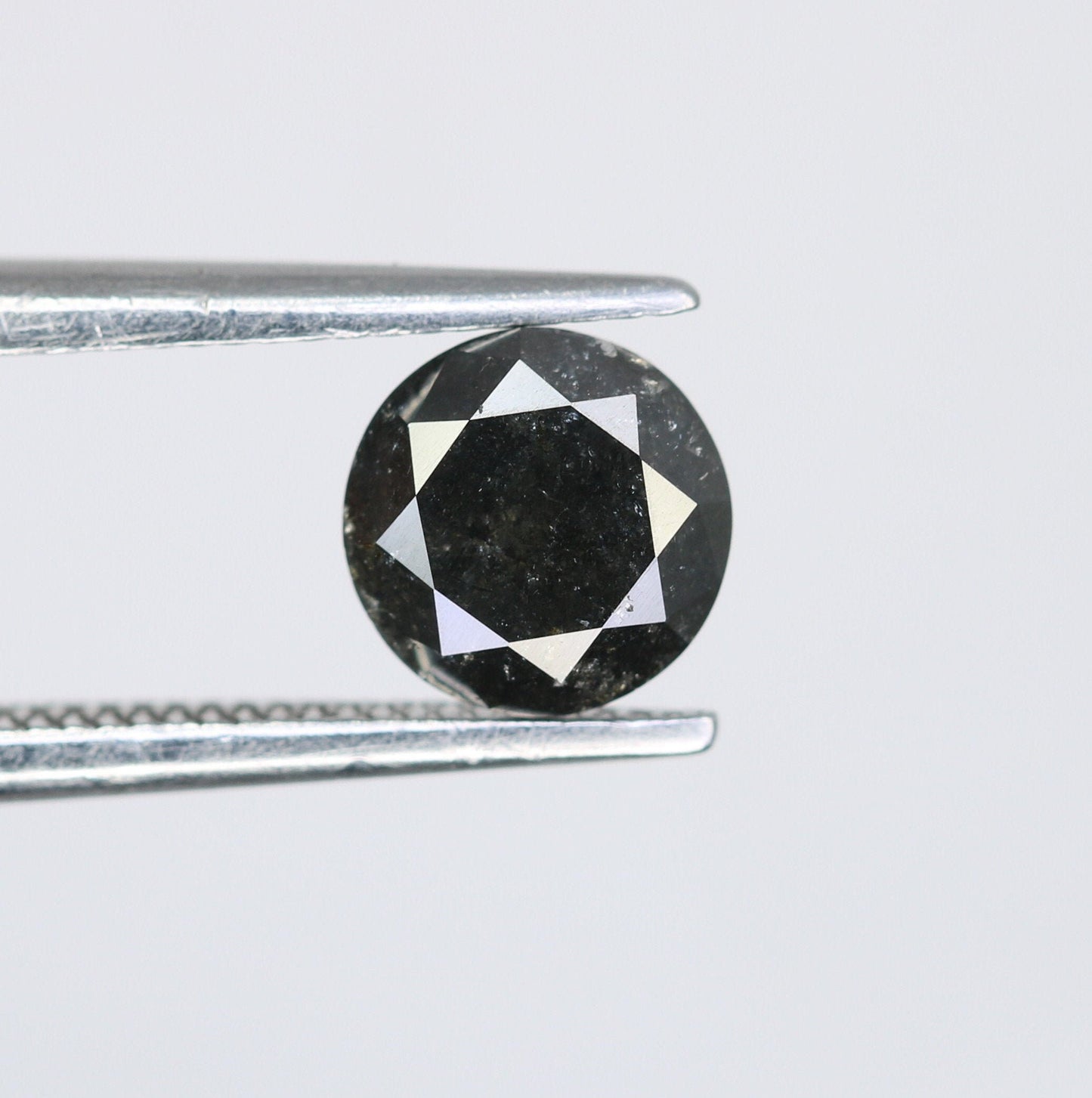 0.93 CT Round Brilliant Cut Salt and Pepper Galaxy Diamond | Ideal for Proposal Rings and Gifts | Loose Stone for Custom Gold Jewelry