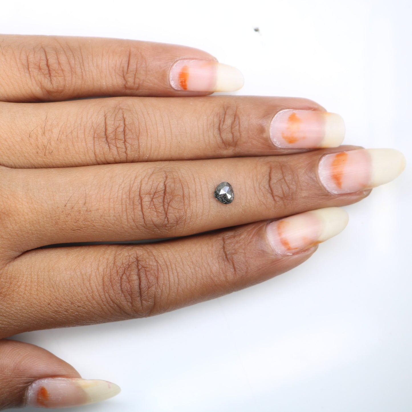 0.50 CT Heart Shaped Salt And Pepper Diamond For Anniversary GiftFor Gold Ring Diamonds