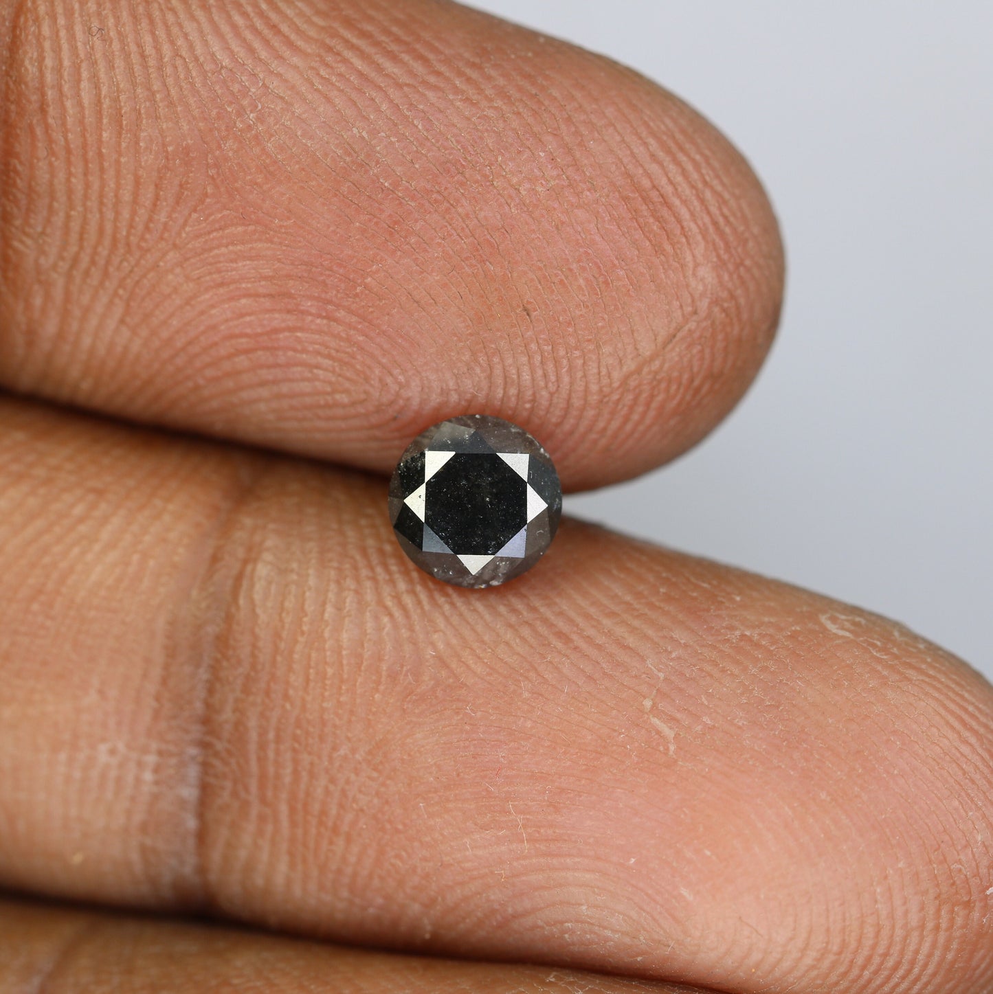 0.93 CT Round Brilliant Cut Salt and Pepper Galaxy Diamond | Ideal for Proposal Rings and Gifts | Loose Stone for Custom Gold Jewelry