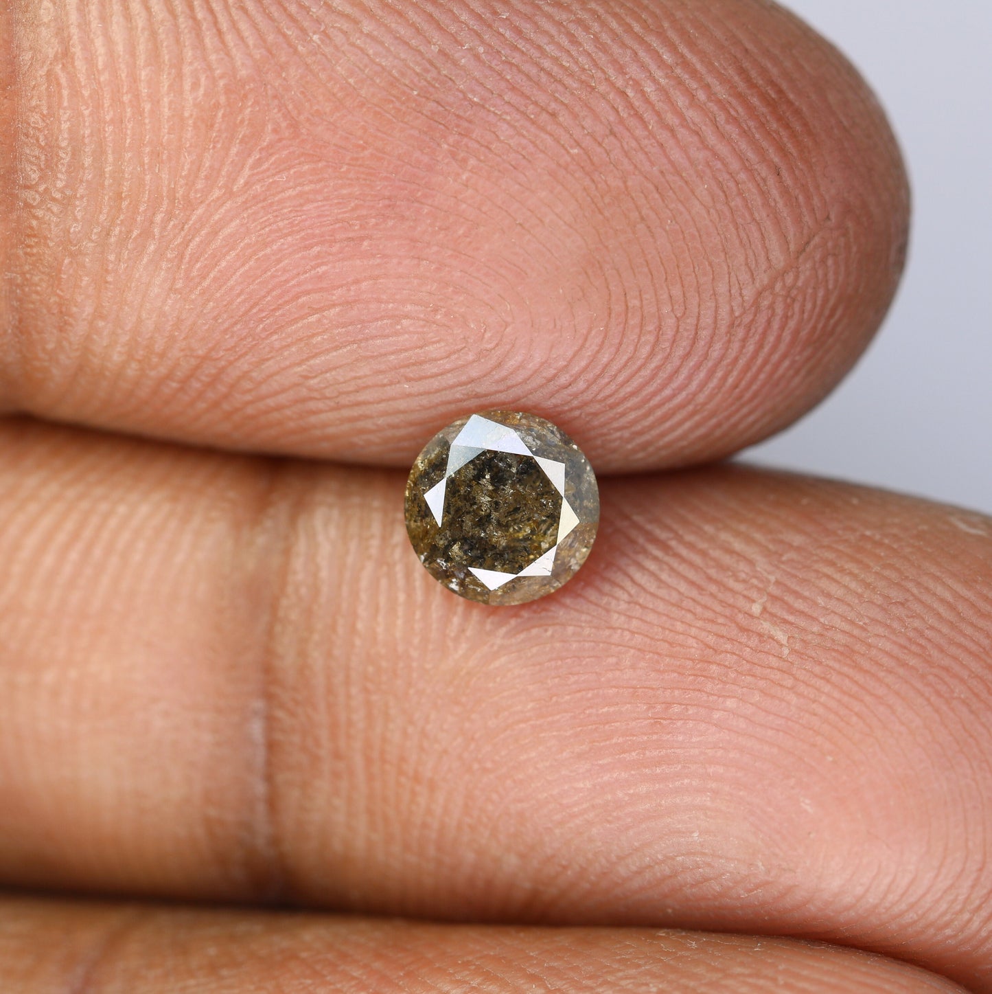 0.77 CT Natural Salt and Pepper Black Round Brilliant Cut Loose Diamond | Ideal for Jewelry Making | Wholesale Pricing Available