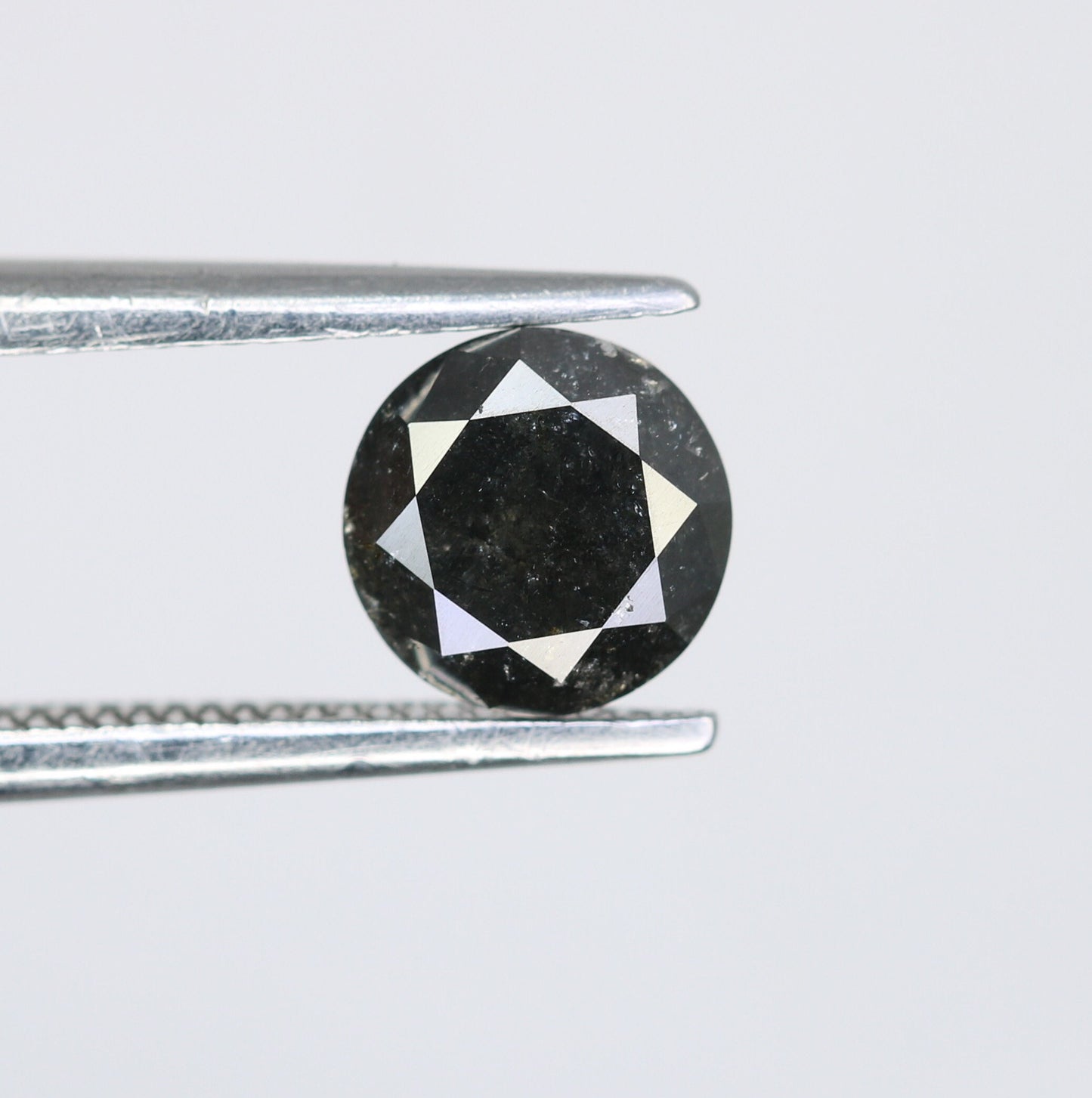 0.93 CT Round Brilliant Cut Salt and Pepper Galaxy Diamond | Ideal for Proposal Rings and Gifts | Loose Stone for Custom Gold Jewelry