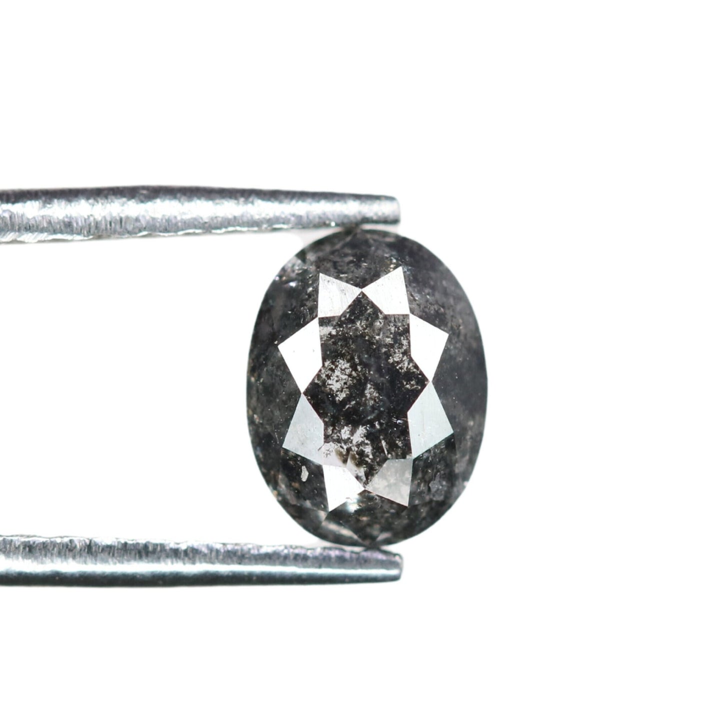 0.69 CT Oval Cut Natural Salt and Pepper Diamond - Unique Proposal Ring, Customizable Jewelry & Thoughtful Gift for Her in Gold