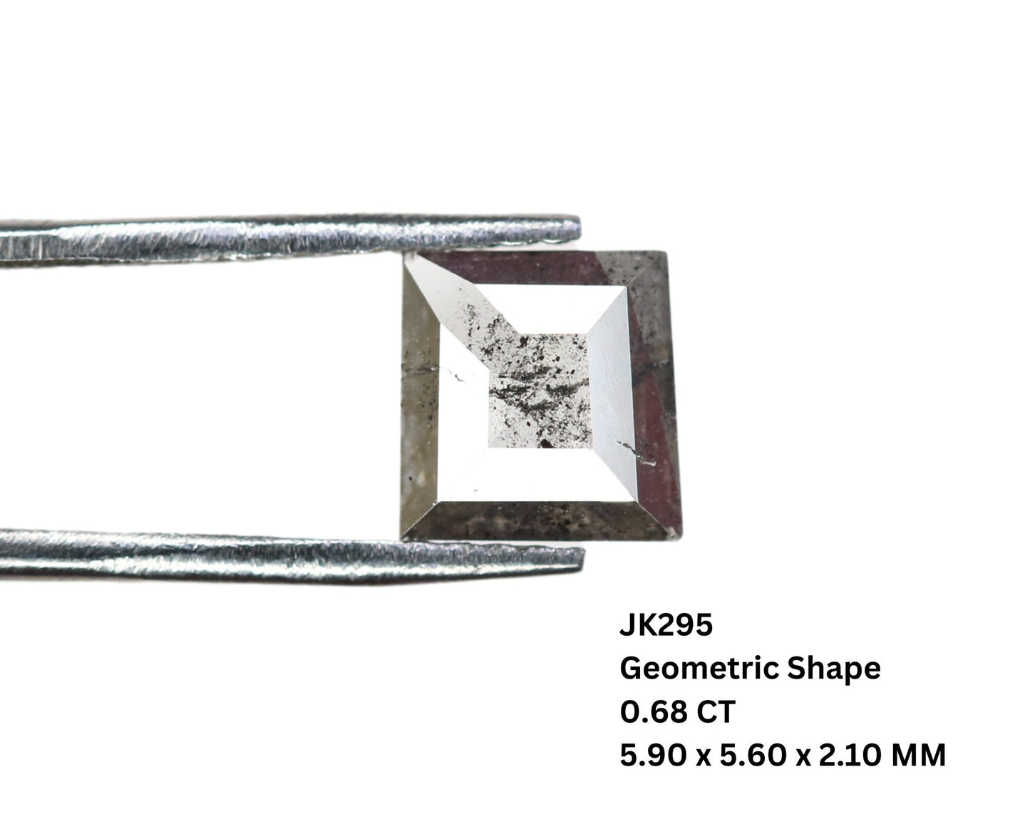 0.68 CT Gorgeous Geometric Shape Salt And Pepper Diamond For Wedding Presence, Proposal RingFor Gold Ring Diamonds