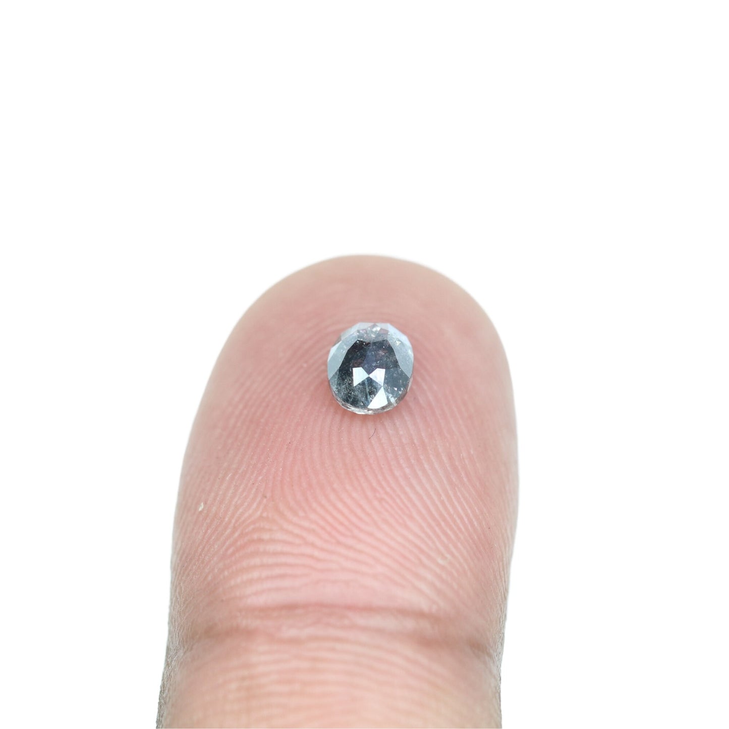 0.69 CT Oval Cut Natural Salt and Pepper Diamond - Unique Proposal Ring, Customizable Jewelry & Thoughtful Gift for Her in Gold