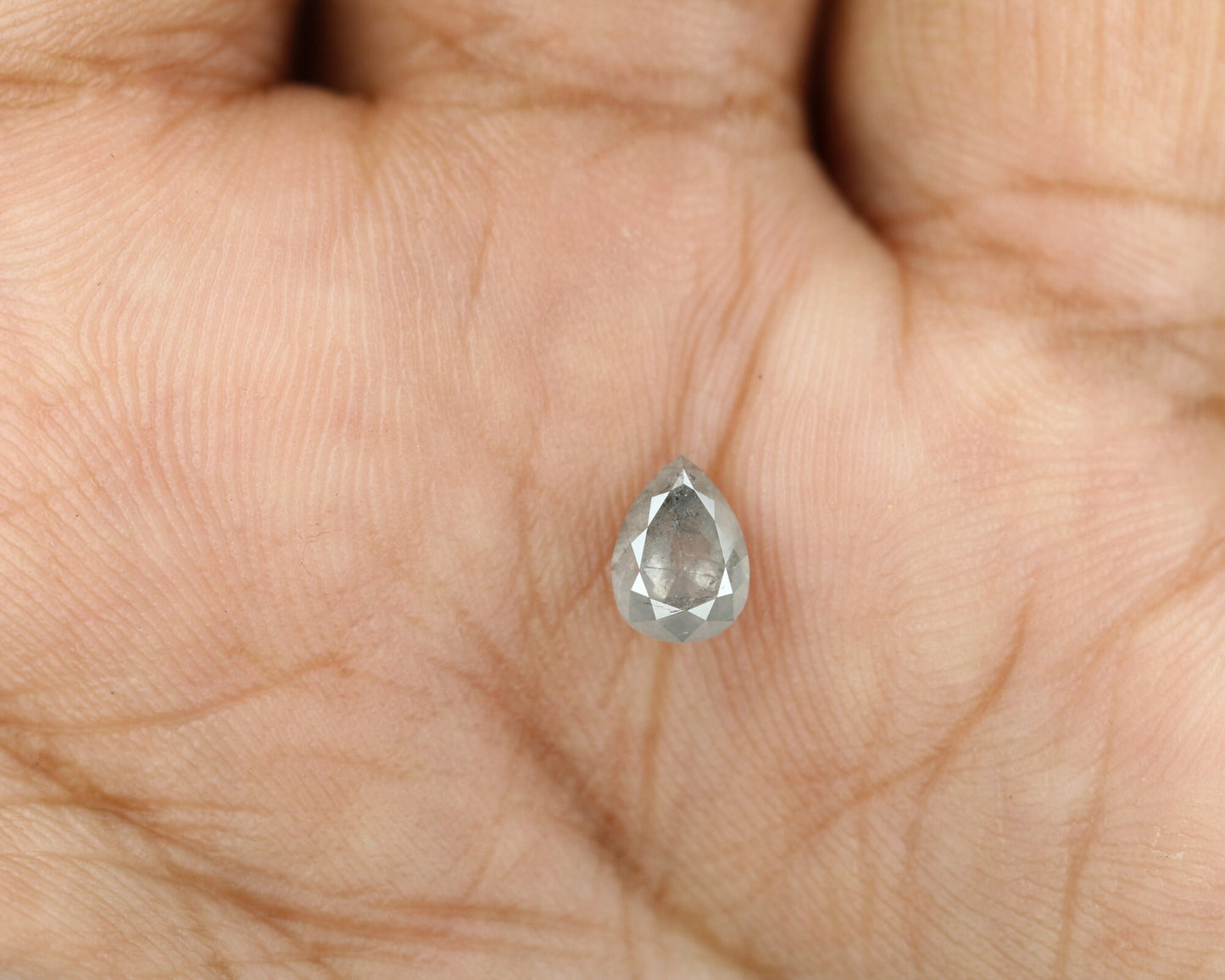 0.85 CT Pear Shape Salt And Pepper Diamond For Customise Jewlery, Gift For Your Loved OnesFor Gold Ring Diamonds