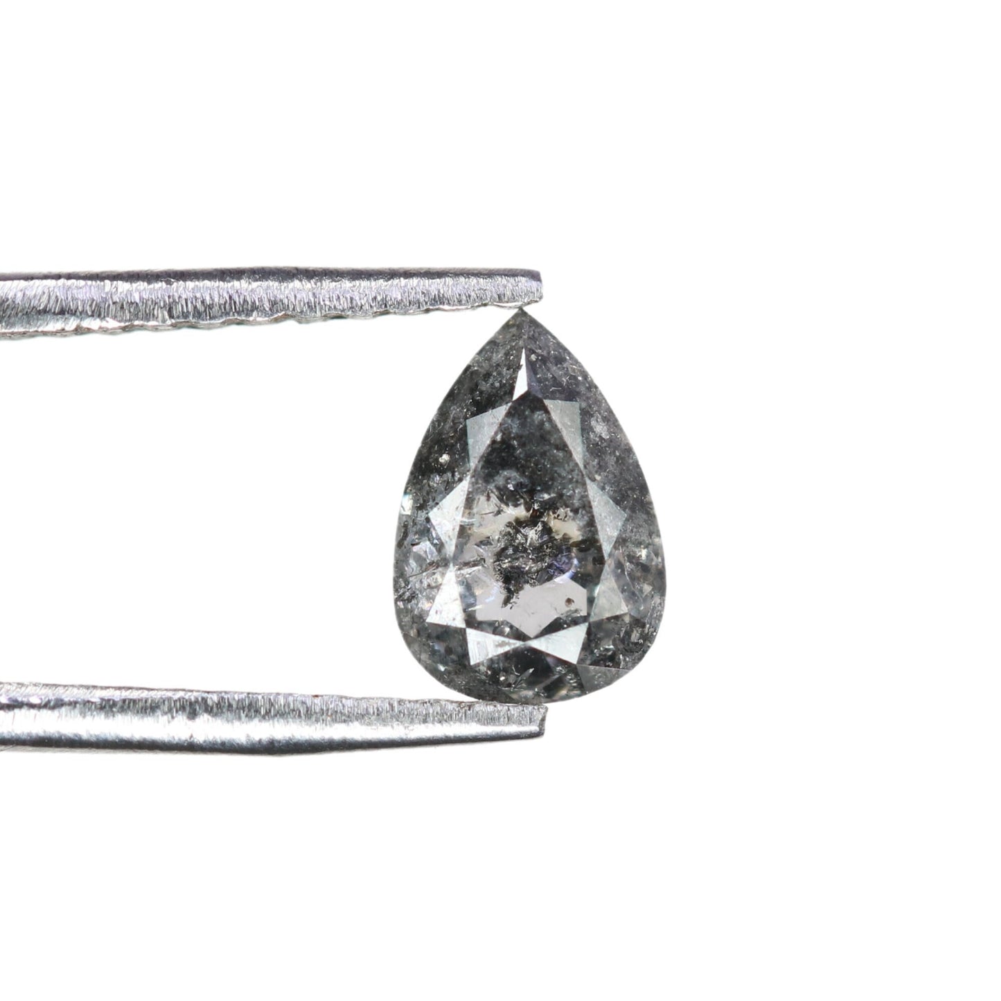 0.62 CT Lovely Pear Shape Loose Salt And Pepper Diamond For Proposal Ring | Diamond Jewelry | Custom Made RingFor Gold Ring Diamonds