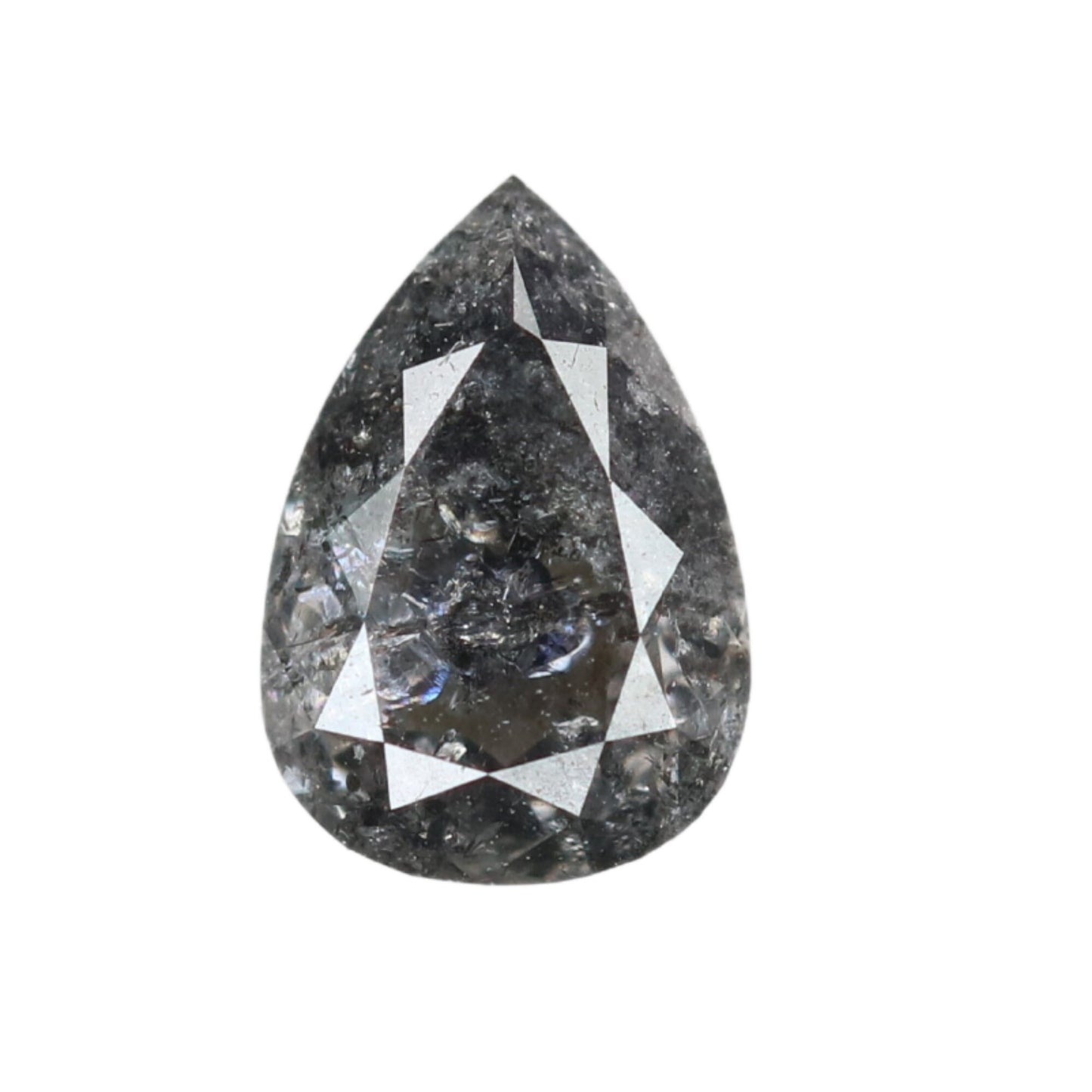 0.62 CT Lovely Pear Shape Loose Salt And Pepper Diamond For Proposal Ring | Diamond Jewelry | Custom Made RingFor Gold Ring Diamonds