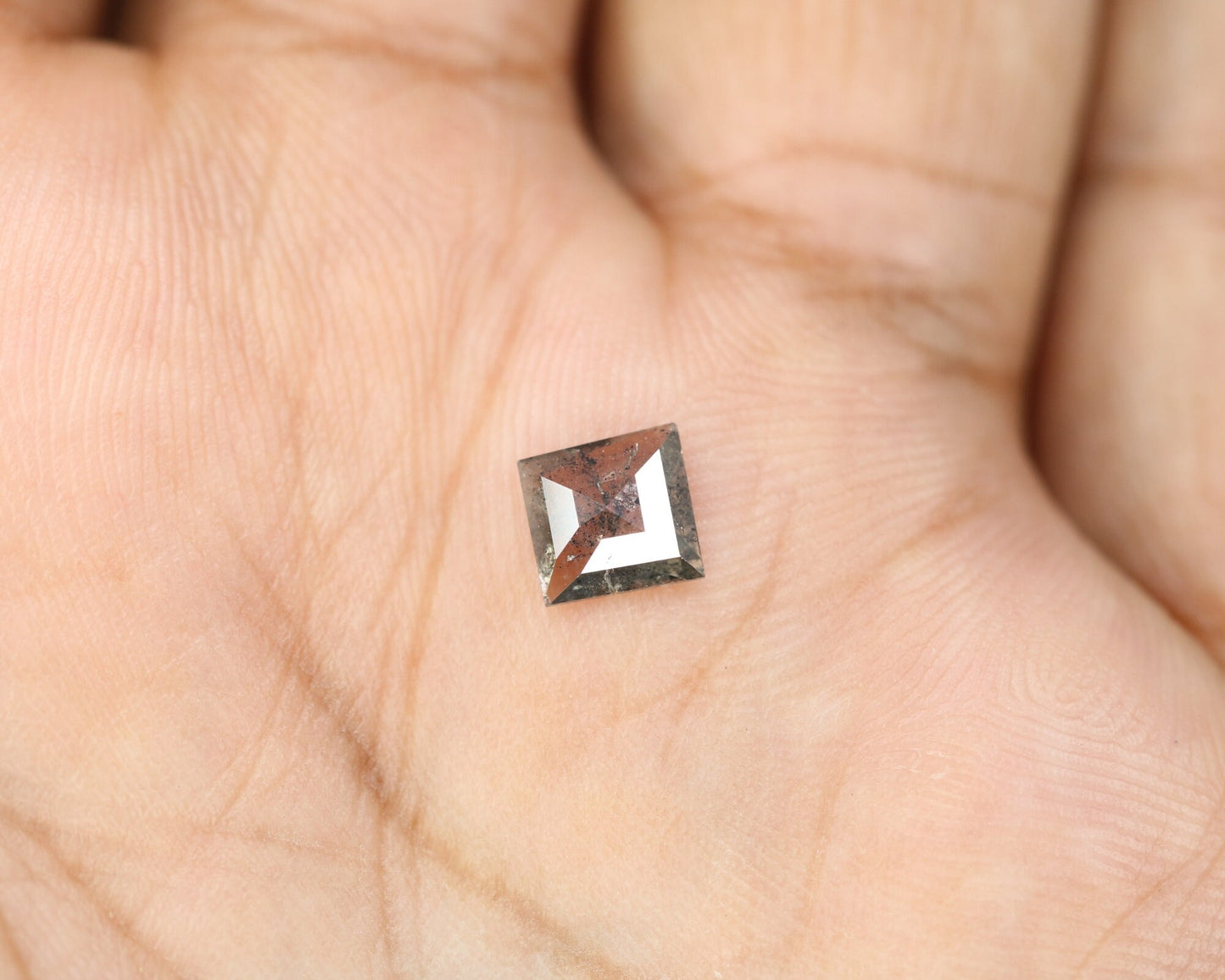 0.68 CT Gorgeous Geometric Shape Salt And Pepper Diamond For Wedding Presence, Proposal RingFor Gold Ring Diamonds