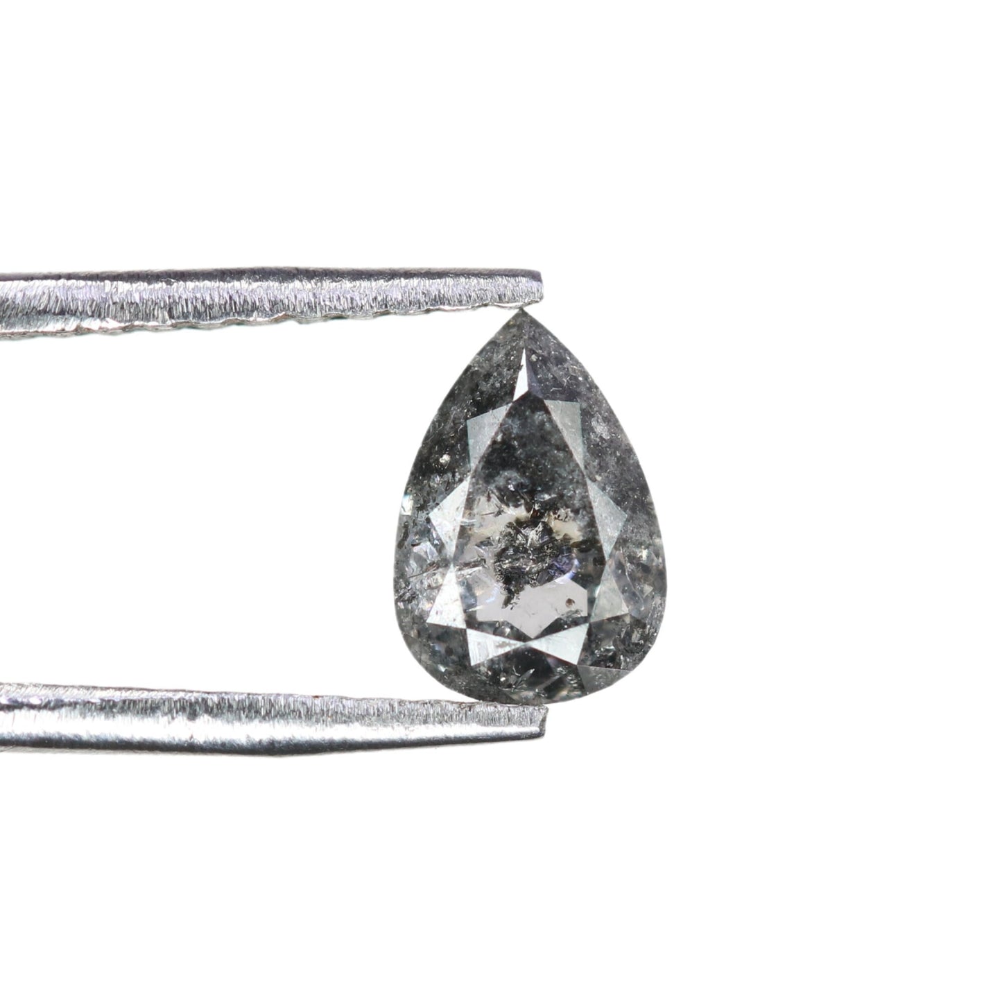 0.62 CT Lovely Pear Shape Loose Salt And Pepper Diamond For Proposal Ring | Diamond Jewelry | Custom Made RingFor Gold Ring Diamonds
