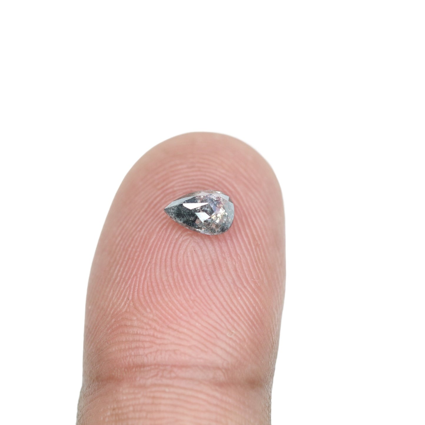 0.62 CT Lovely Pear Shape Loose Salt And Pepper Diamond For Proposal Ring | Diamond Jewelry | Custom Made RingFor Gold Ring Diamonds