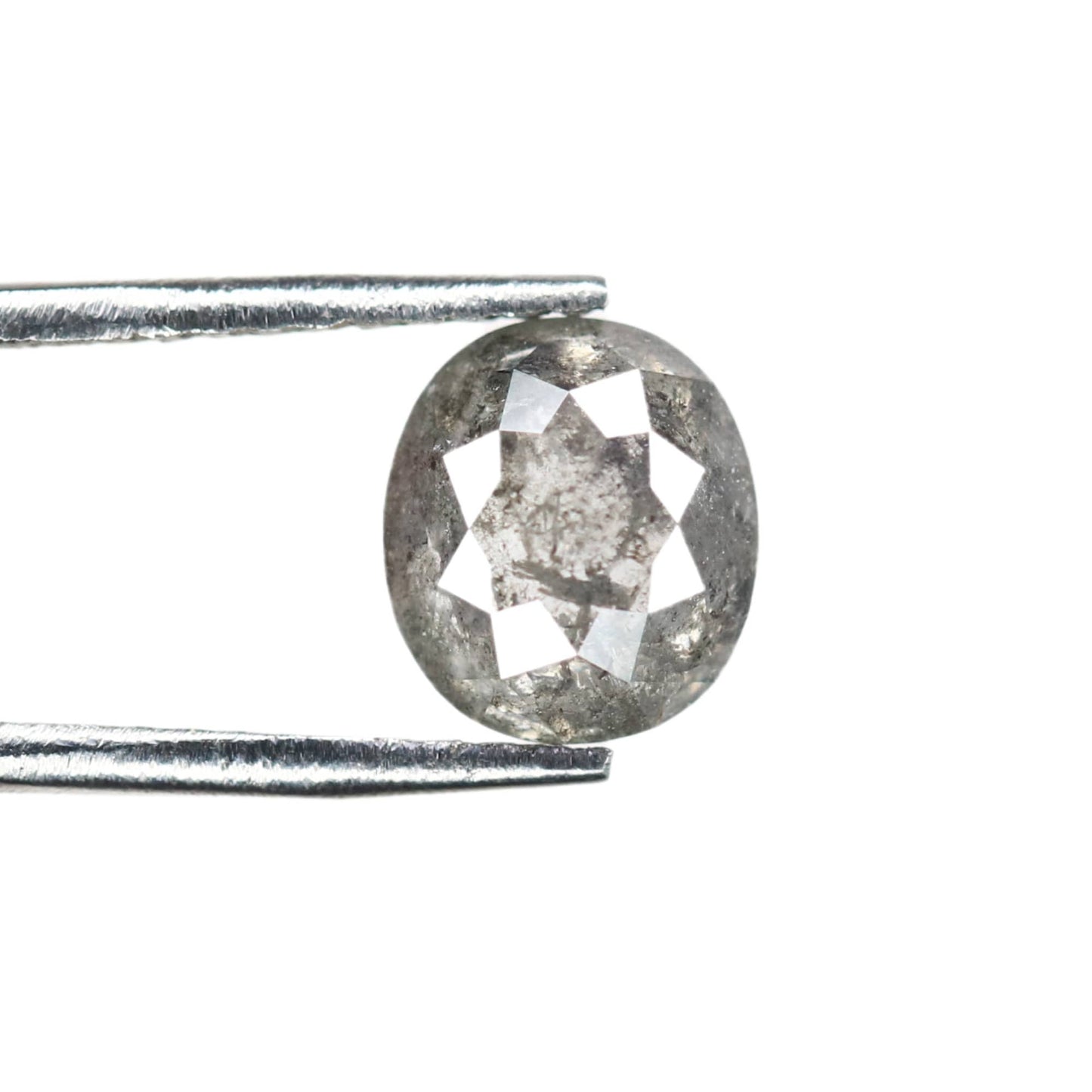 1.32 CT Natural Salt and Pepper Rustic Diamond - Unique Engagement or Wedding Ring, Custom Gold Jewelry & Distinctive Design Piece