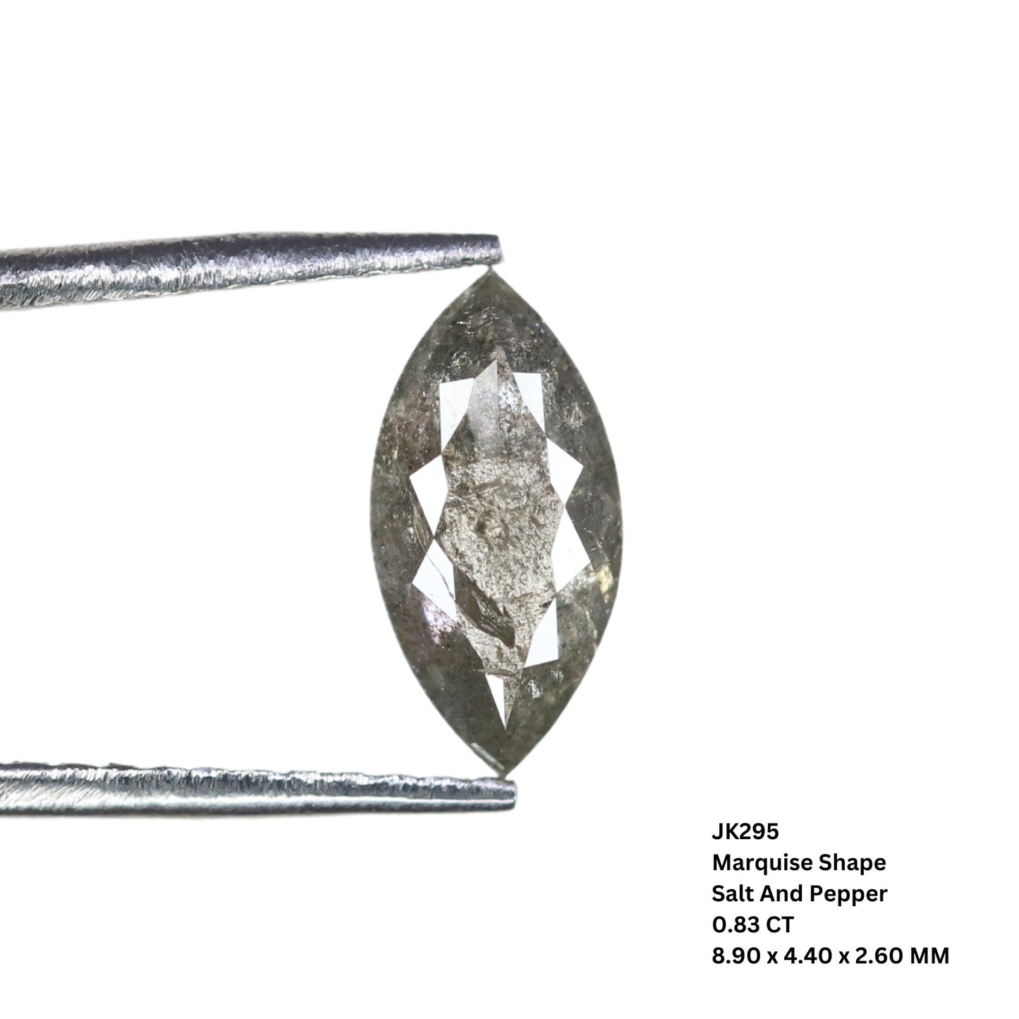 0.83 CT Marquise Shape Salt And Pepper Diamond | Natural Loose Black/Grey Diamonds For Weeding & Earring | For pendant | For Bracelet