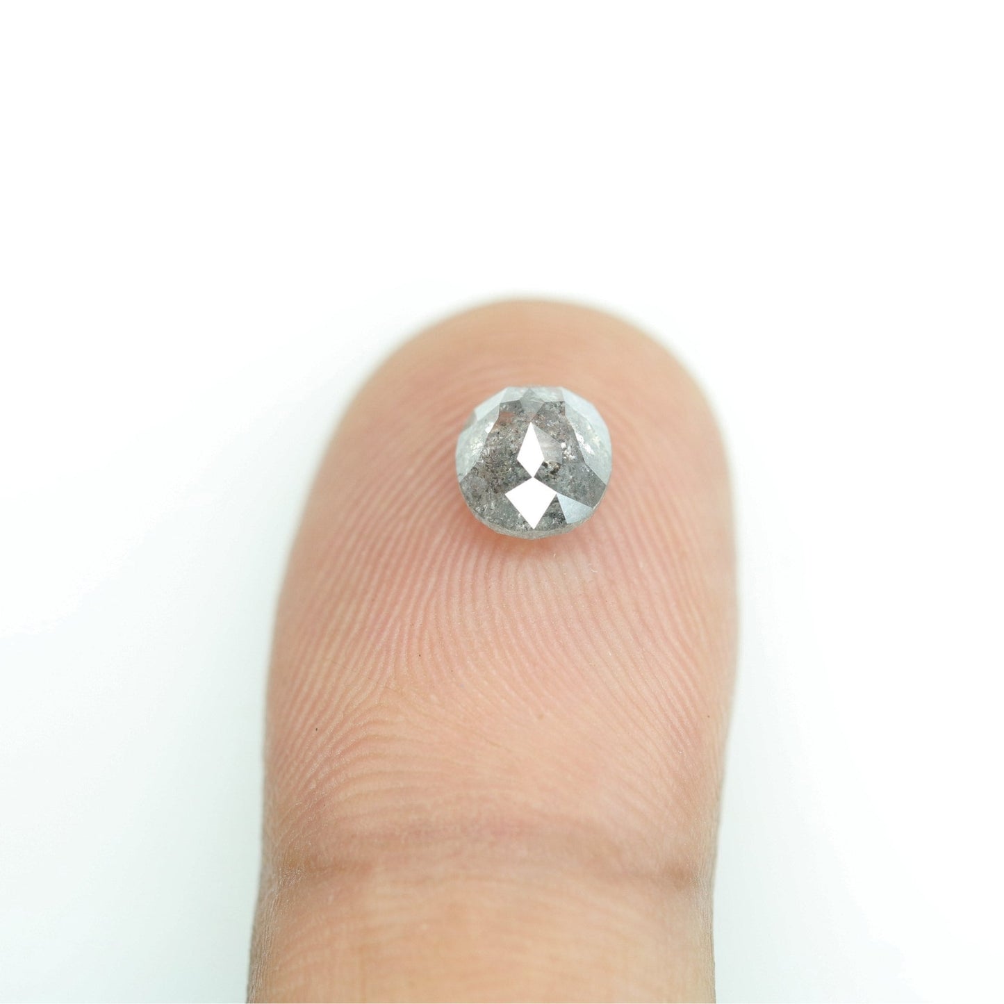 1.32 CT Natural Salt and Pepper Rustic Diamond - Unique Engagement or Wedding Ring, Custom Gold Jewelry & Distinctive Design Piece