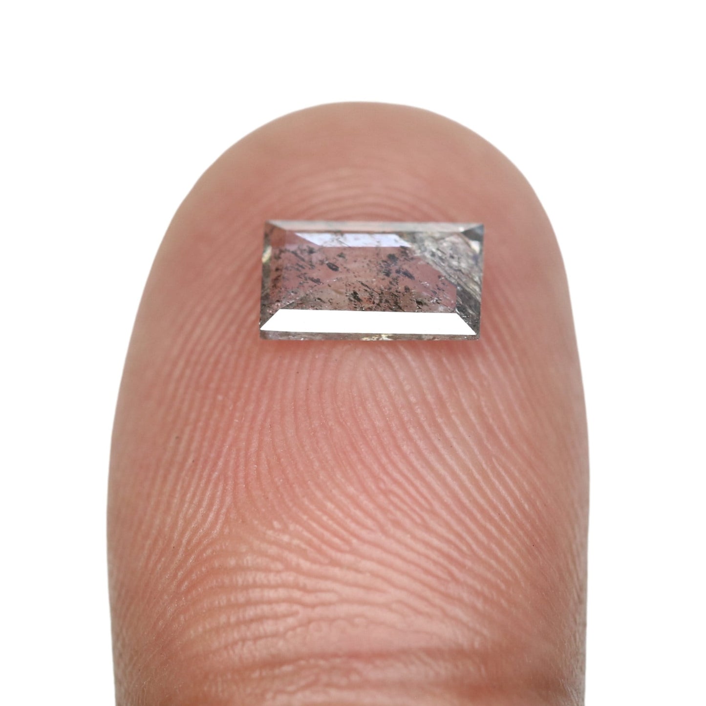 0.9 CT Geometric Shape Natural Salt And Pepper Diamond For Wedding Ring, Gift For HerFor Gold Ring Diamonds
