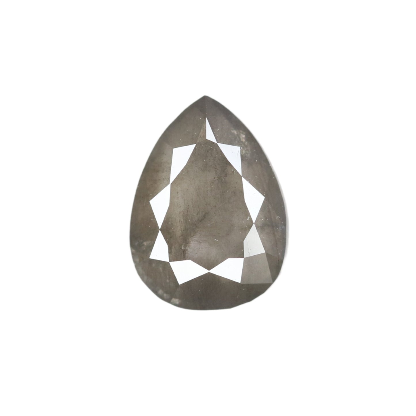 1.18 CT Salt and Pepper Pear Shaped Diamond for Wedding and Special Occasions | Unique Gold Ring Gemstone