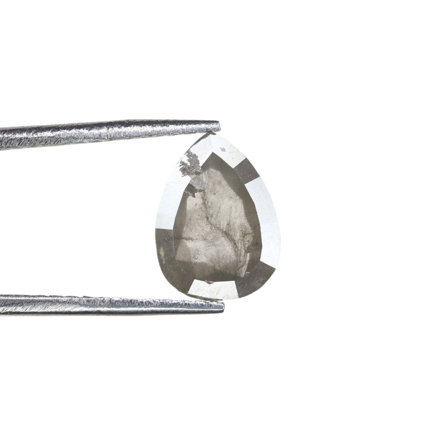 1.18 CT Salt and Pepper Pear Shaped Diamond for Wedding and Special Occasions | Unique Gold Ring Gemstone