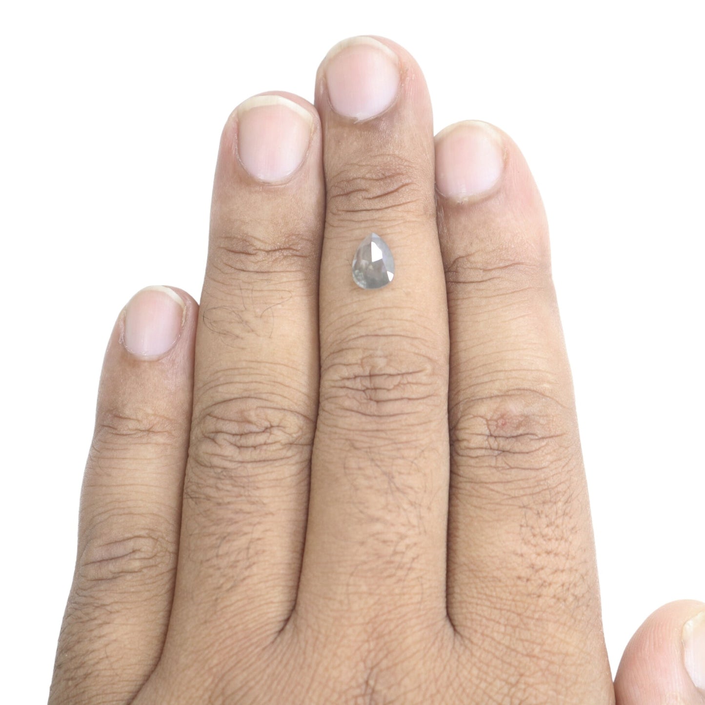 1.18 CT Salt and Pepper Pear Shaped Diamond for Wedding and Special Occasions | Unique Gold Ring Gemstone