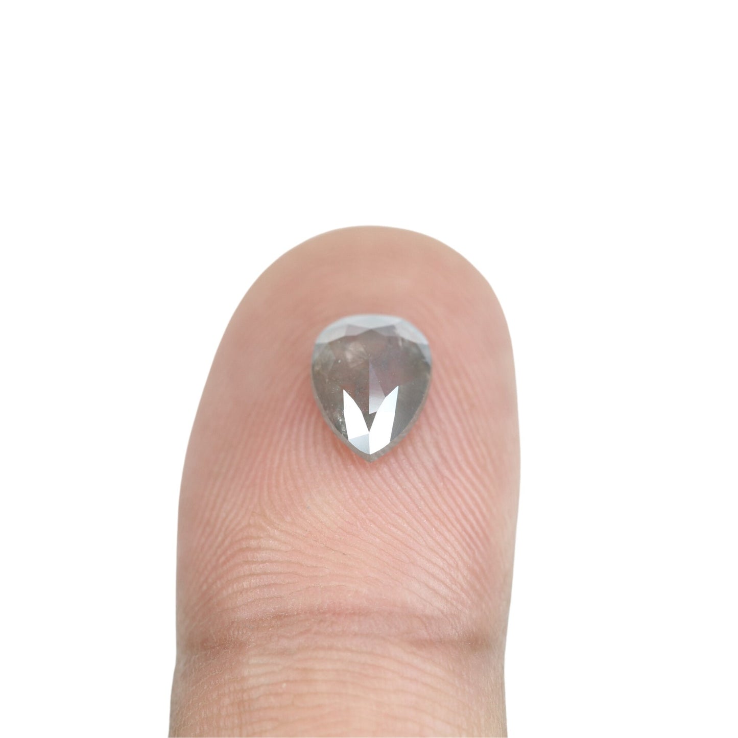 1.18 CT Salt and Pepper Pear Shaped Diamond for Wedding and Special Occasions | Unique Gold Ring Gemstone
