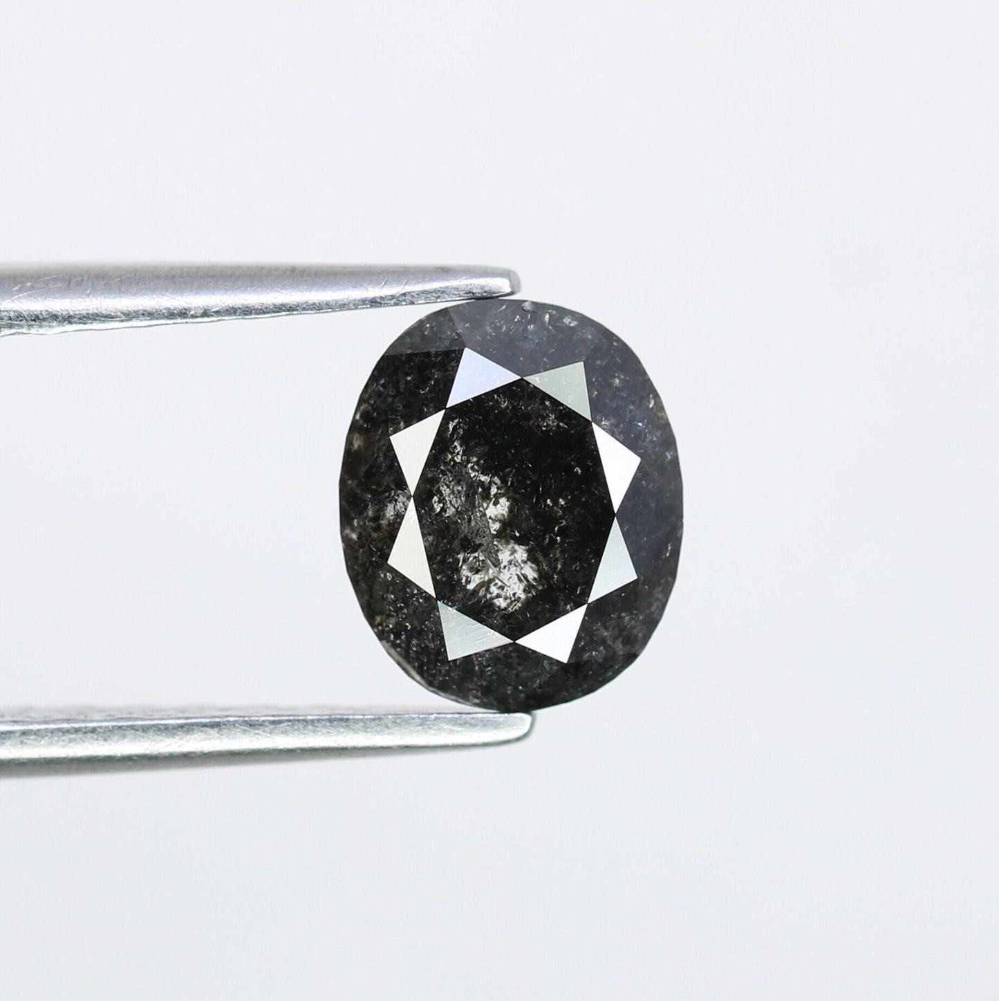 1.28 CT Salt and Pepper Oval Diamond Ring - Unique Gemstone for Custom Gold Rings & Distinctive Jewelry Designs