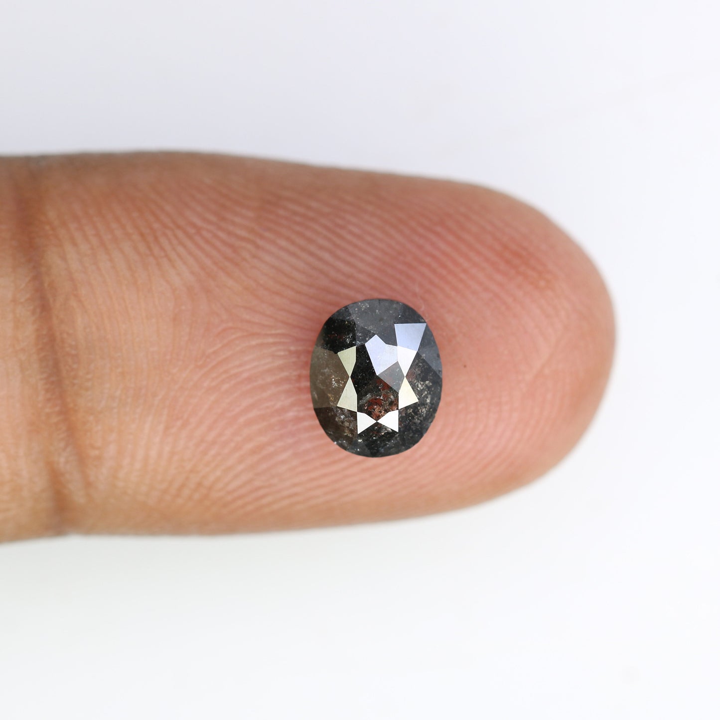 1.28 CT Salt and Pepper Oval Diamond Ring - Unique Gemstone for Custom Gold Rings & Distinctive Jewelry Designs