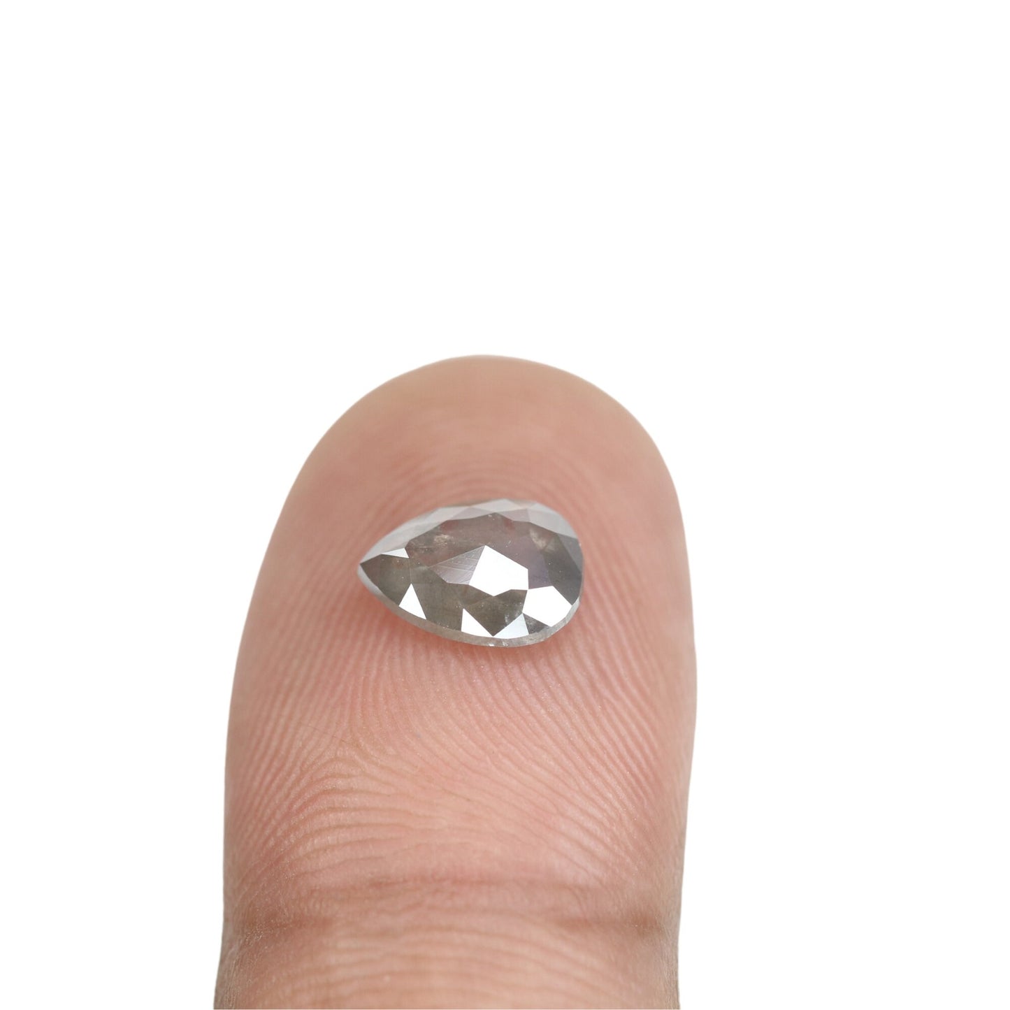 1.18 CT Salt and Pepper Pear Shaped Diamond for Wedding and Special Occasions | Unique Gold Ring Gemstone