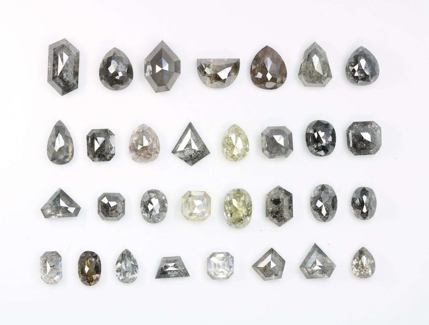Unique Salt and Pepper Diamonds | Mixed Shape Natural Loose Diamonds | Antique Gemstones for Men & Women | Perfect Gift for Her