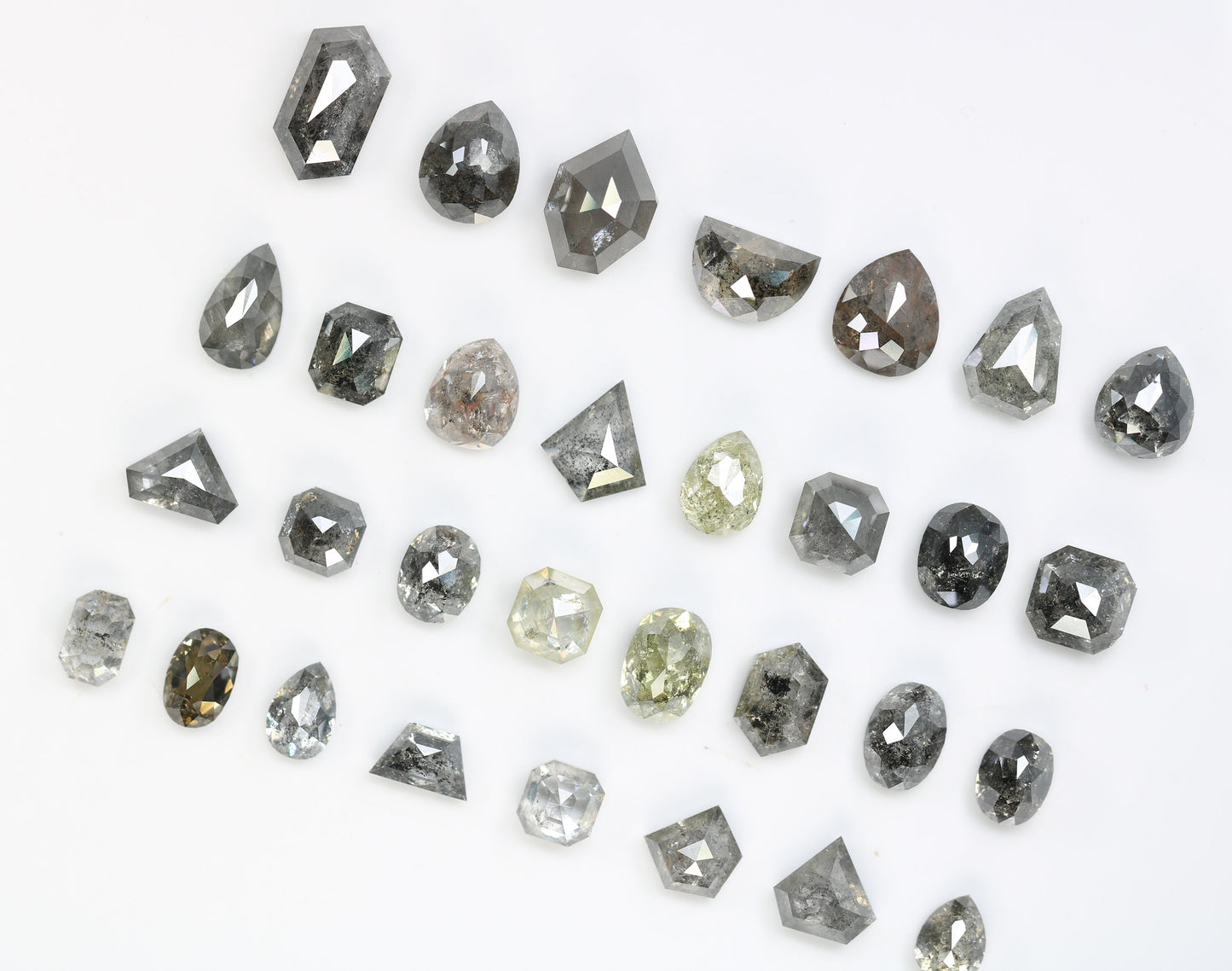 Unique Salt and Pepper Diamonds | Mixed Shape Natural Loose Diamonds | Antique Gemstones for Men & Women | Perfect Gift for Her