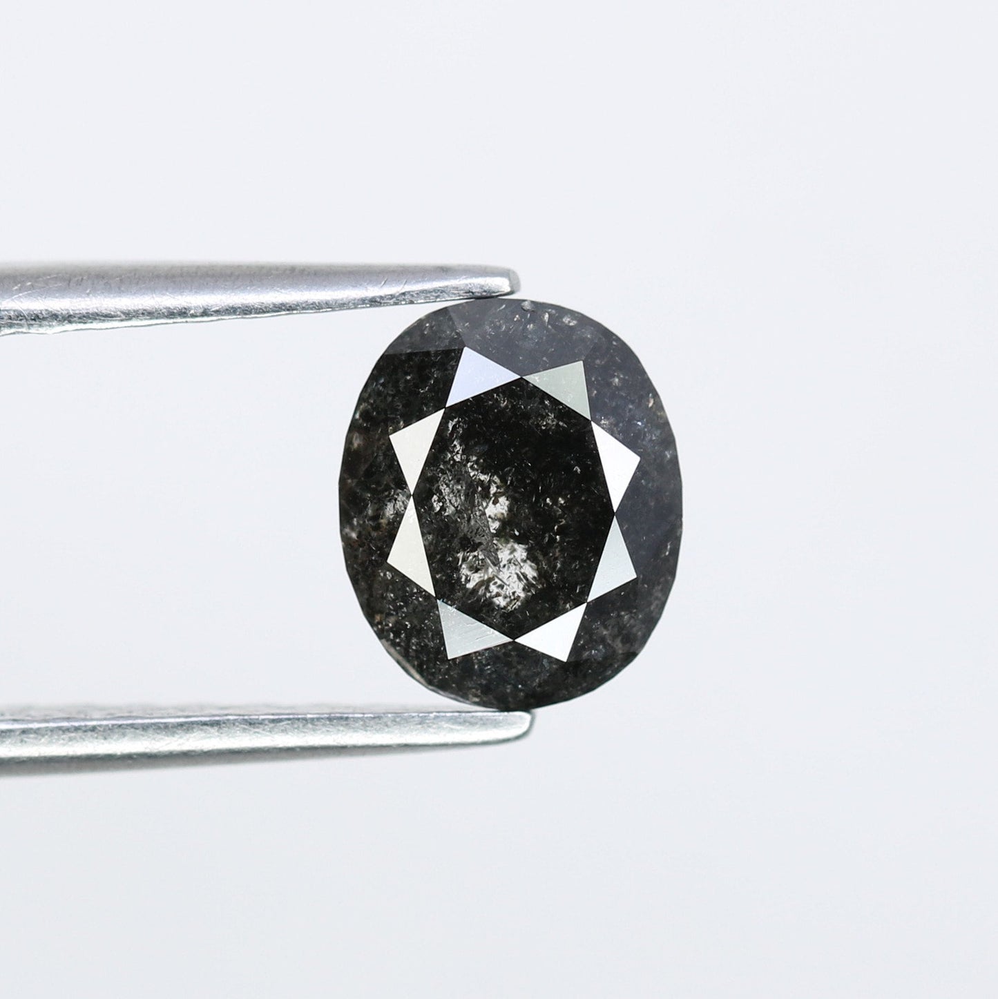 1.28 CT Salt and Pepper Oval Diamond Ring - Unique Gemstone for Custom Gold Rings & Distinctive Jewelry Designs