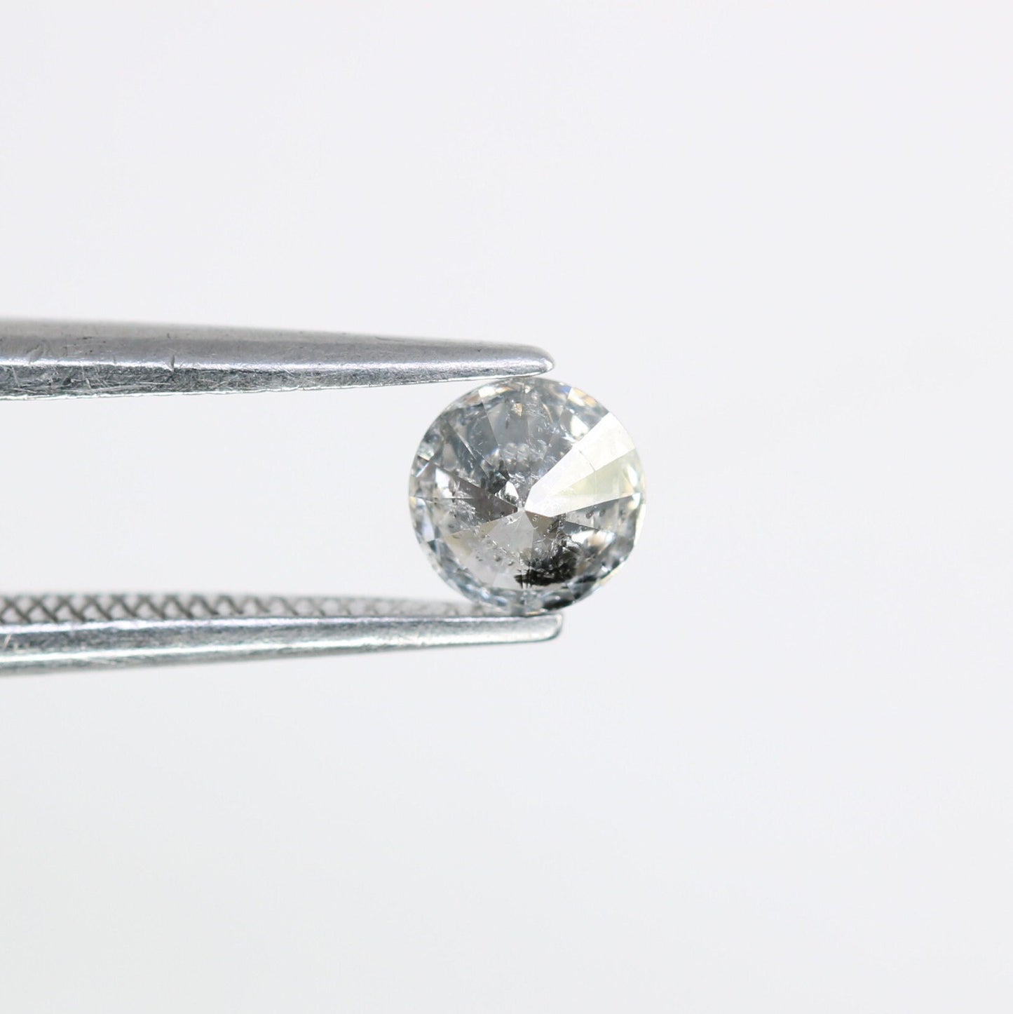 0.39 CT Loose Round Salt and Pepper Diamond | Ideal for Custom Gold Rings and Engagement Jewelry